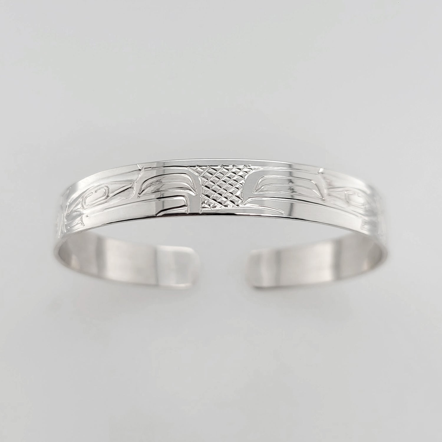 Love Birds Silver Bracelet by Haida artist Garner Moody