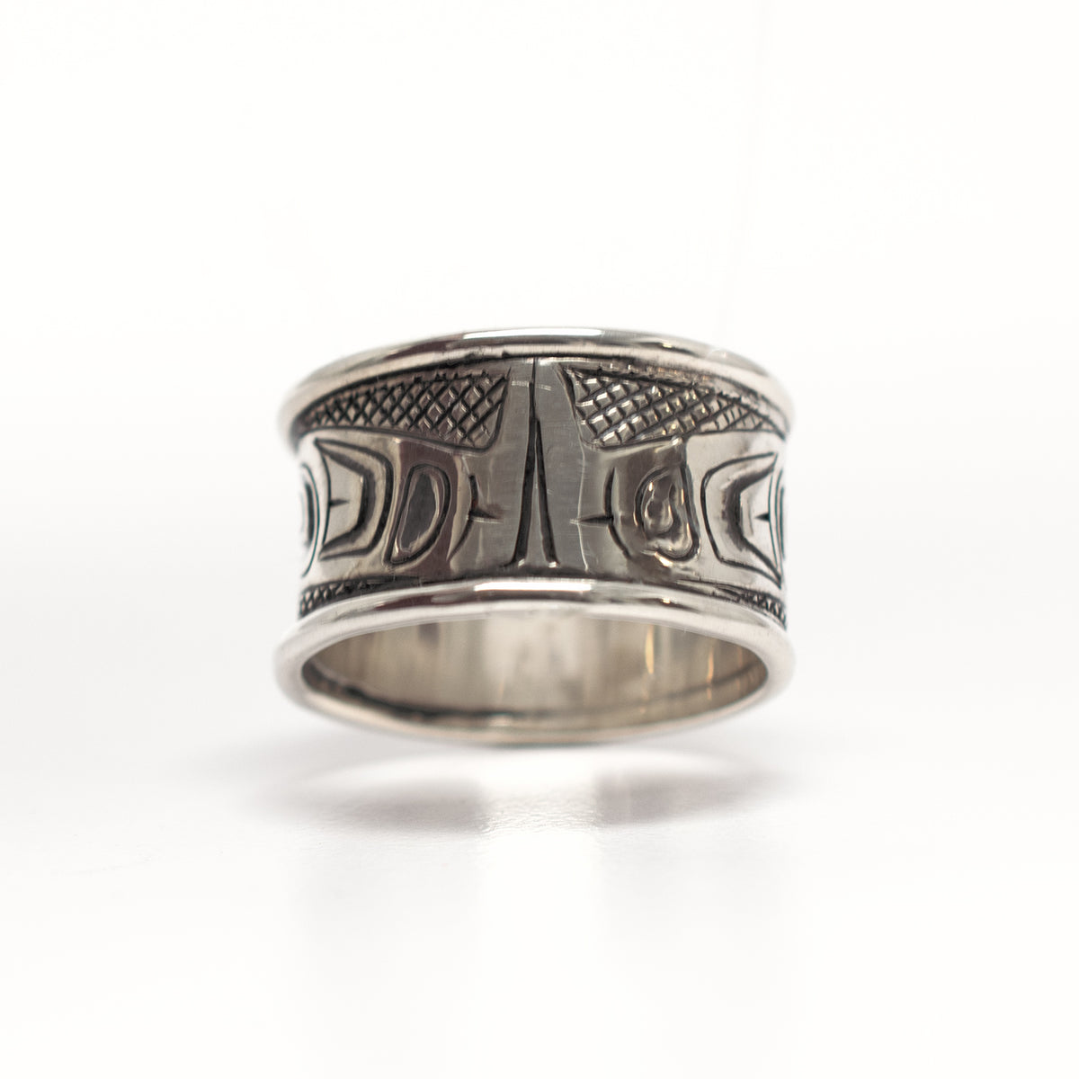 Silver Eagle Ring by Haida artist Carmen Goertzen