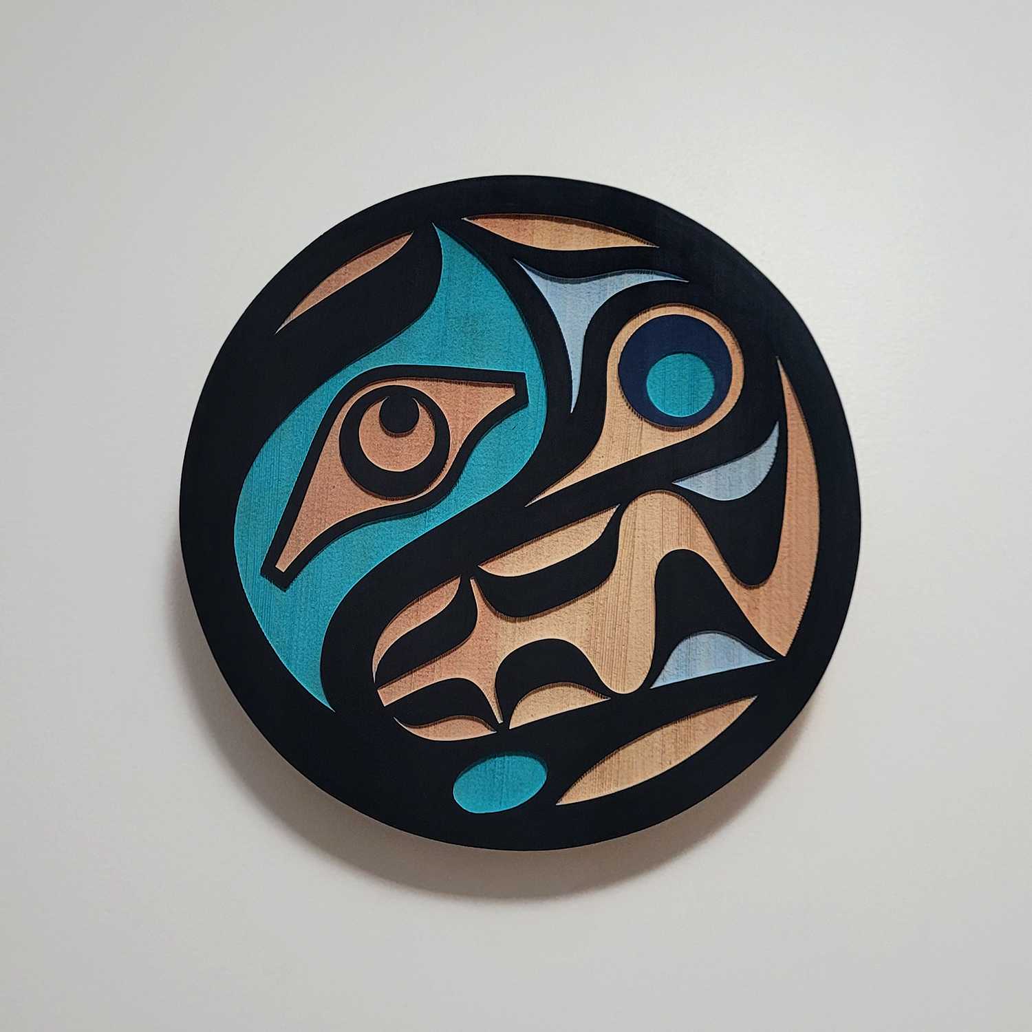 Sandblasted Bear Panel by Kwakwaka'wakw artist Trevor Hunt