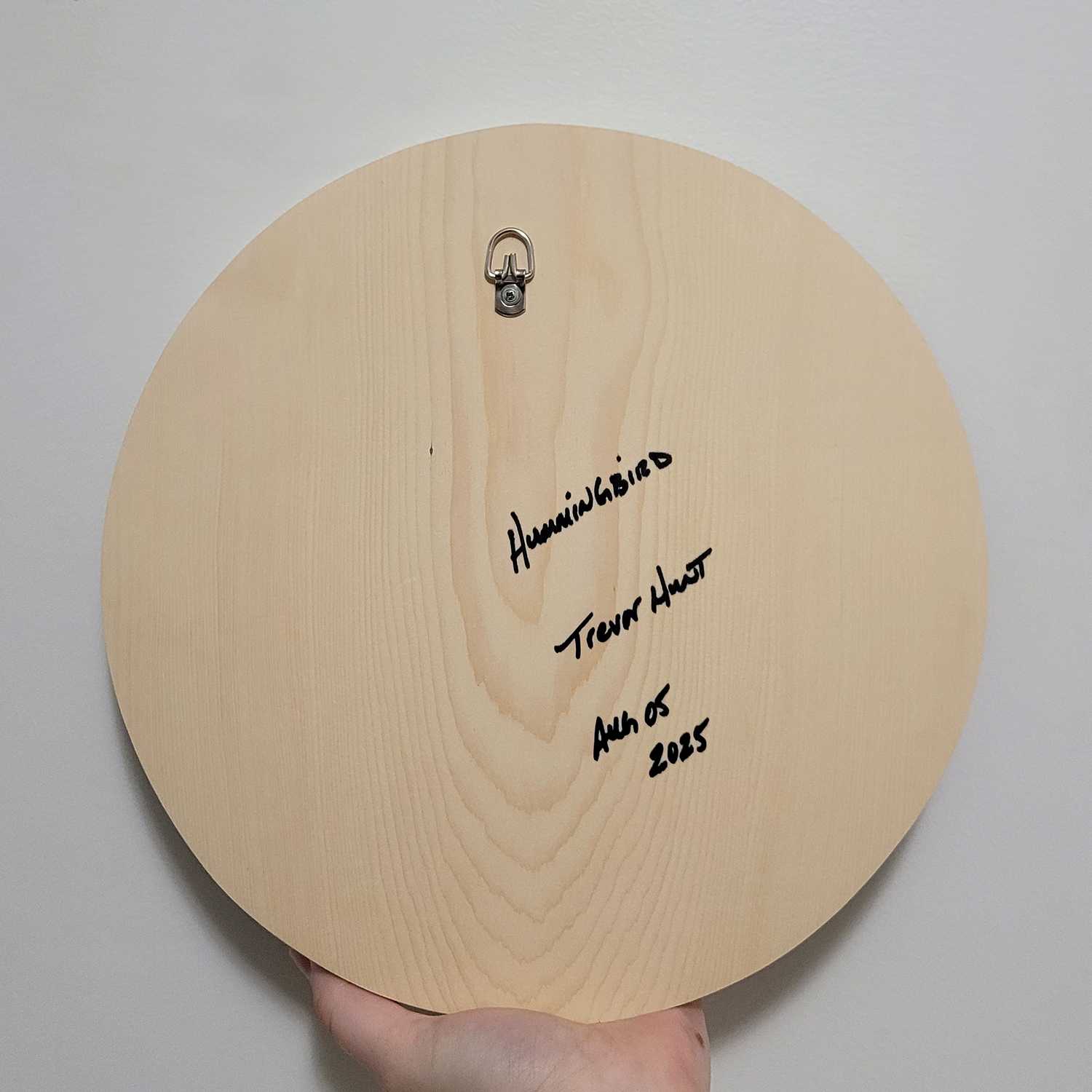 Sandblasted Hummingbird Panel by Kwakwaka'wakw artist Trevor Hunt