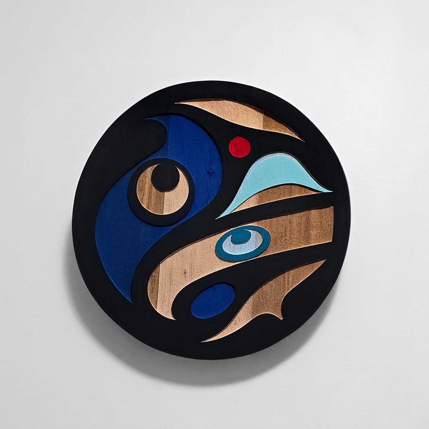 Small Raven Cedar Panel by Trevor Hunt, Kwakiutl – Spirits of the