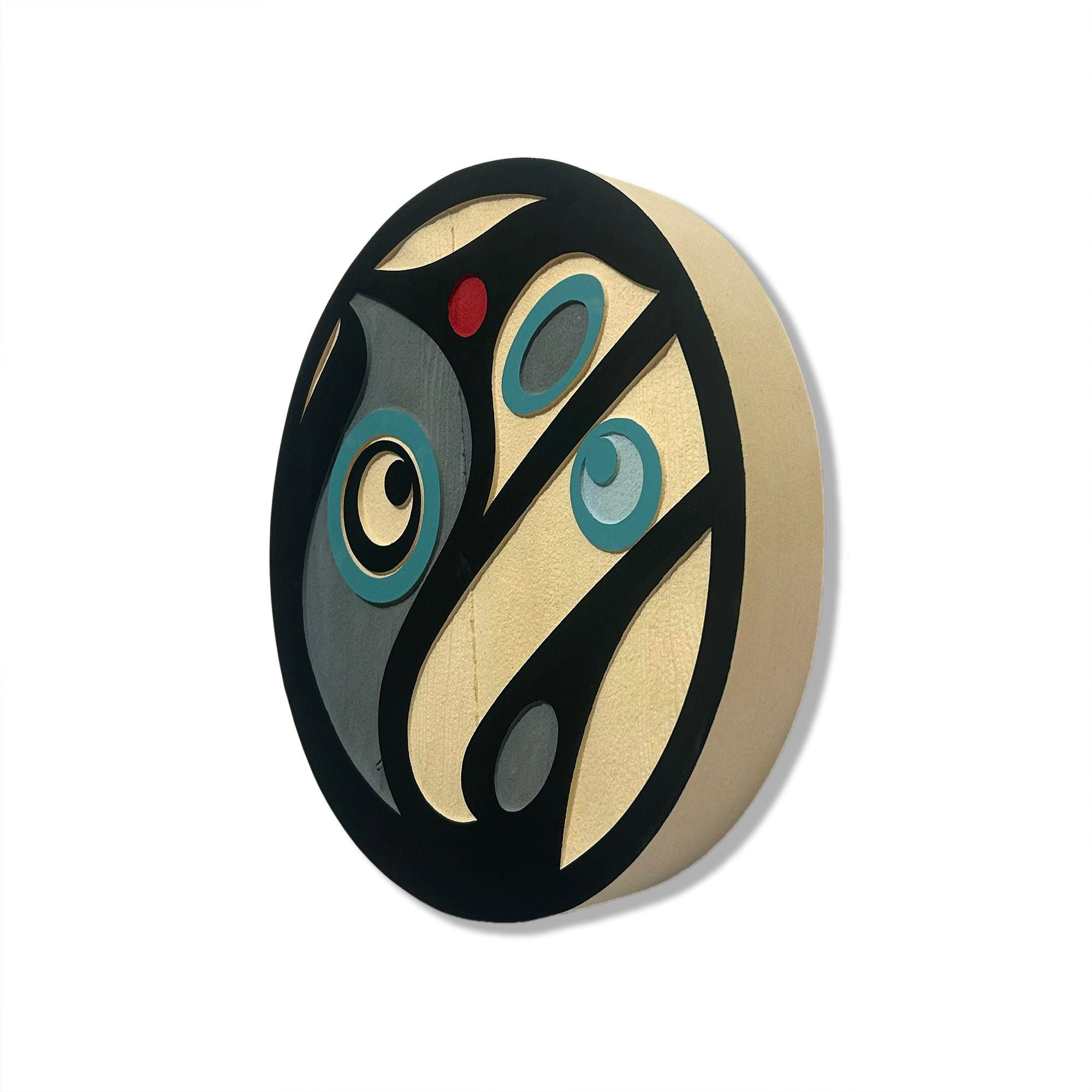 Sandblasted Raven Panel by Kwakwaka'wakw artist Trevor Hunt