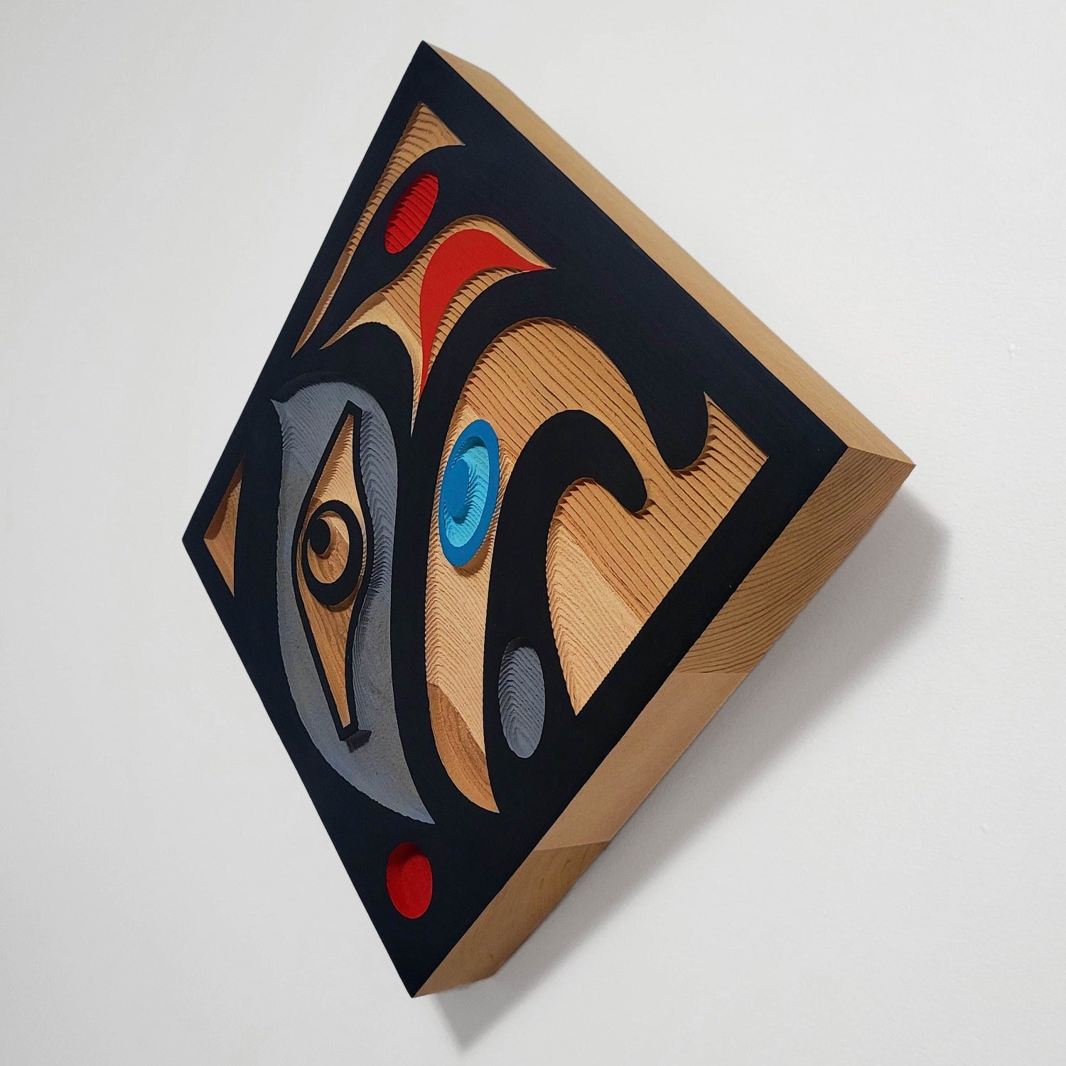 Square Sandblasted Eagle Panel by Kwakiutl carver Trevor Hunt