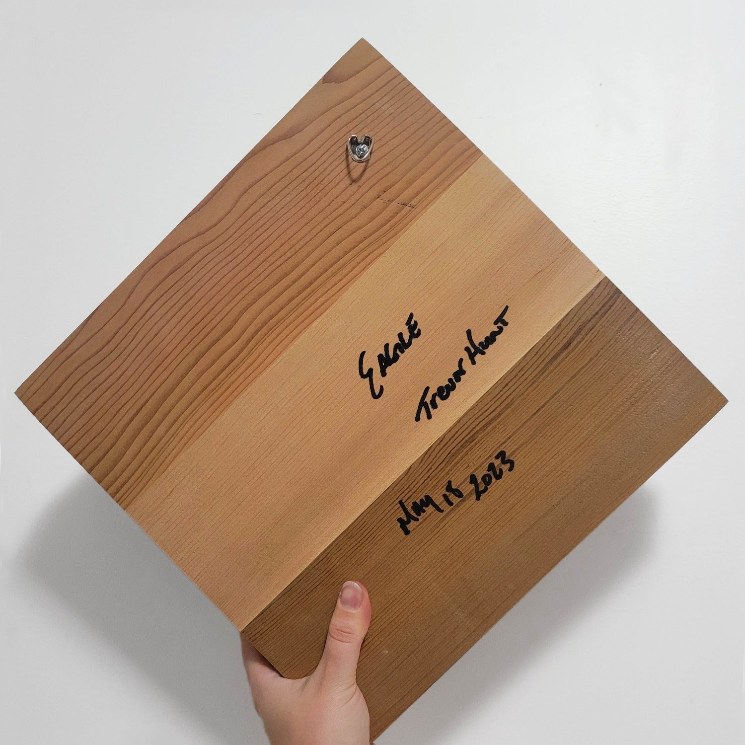 Square Sandblasted Eagle Panel by Kwakiutl carver Trevor Hunt