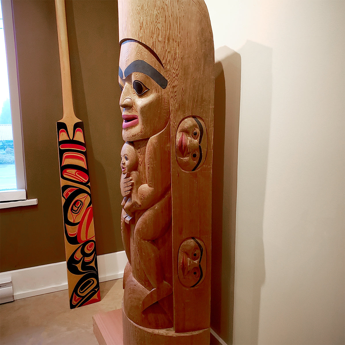 Spirit of Nation Totem Pole by Coast Salish artist Richard Krentz
