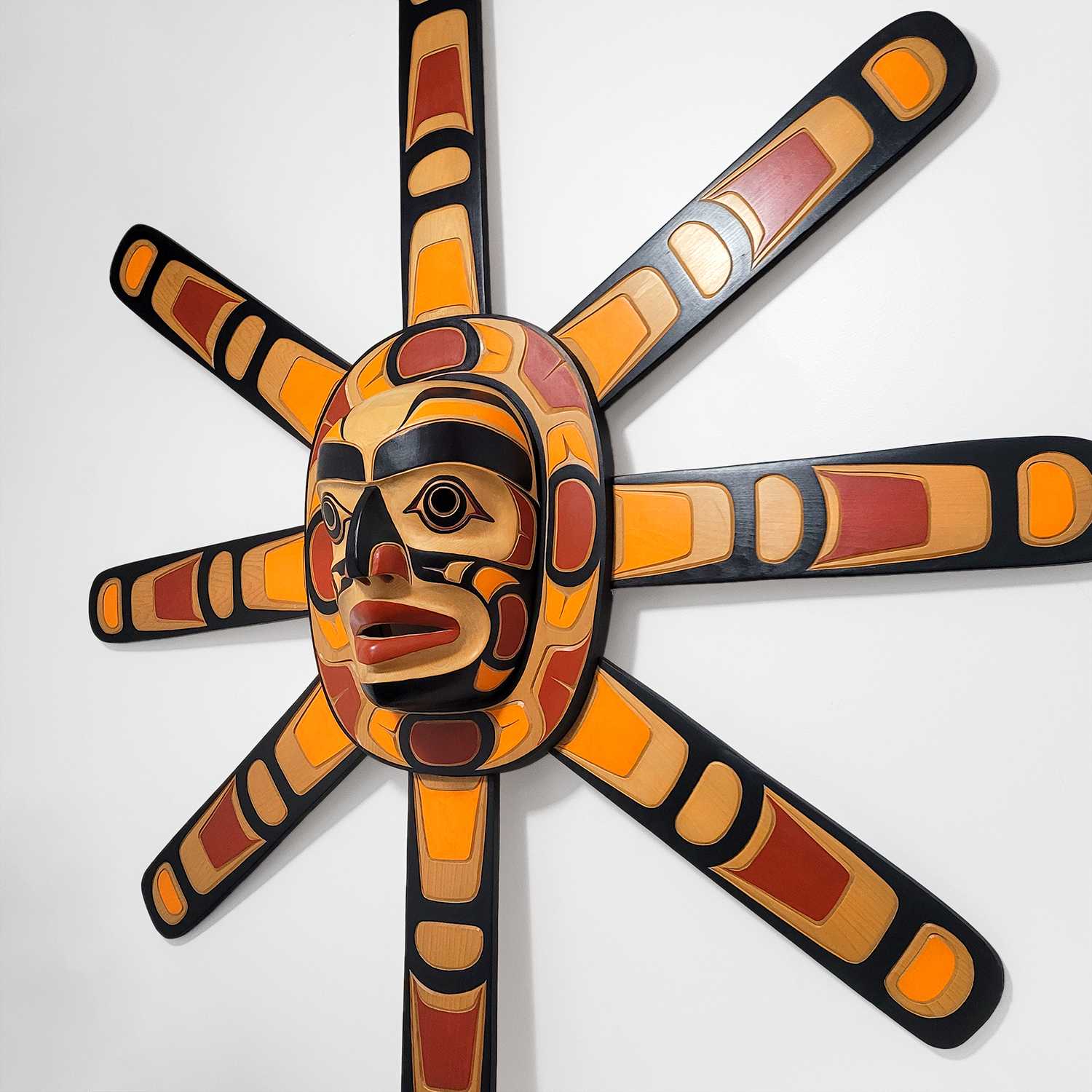 Sun Mask by Coast Salish and Kwakwaka'wakw carver Richard Baker