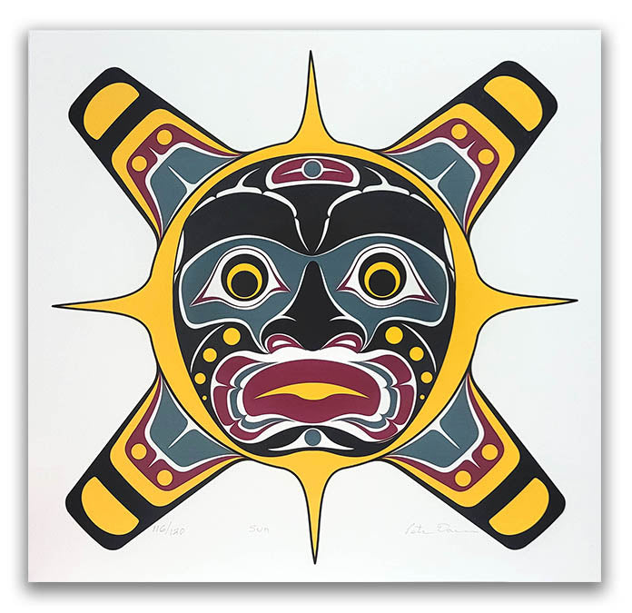 Sun Limited Edition Print by Kwakwaka'wakw artist Peter Dawson