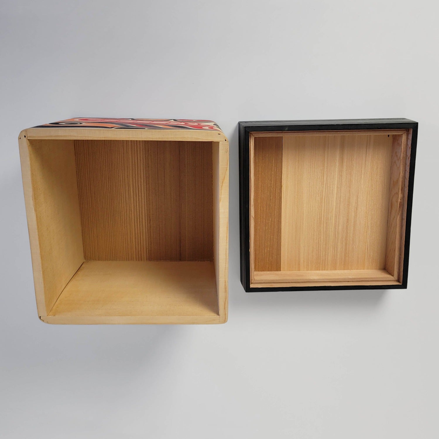 Indigenous Wolf Bentwood Box by Kwakwaka'wakw artist Sandy Johnson