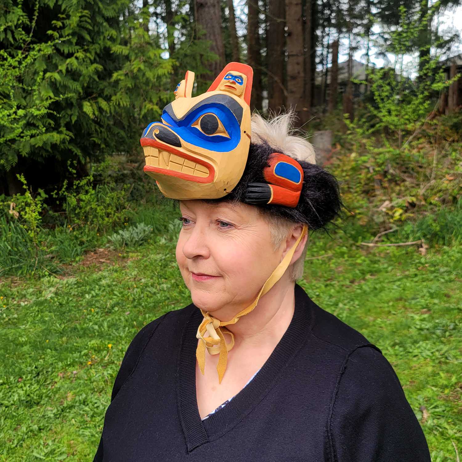 Wolf Frontlet by First Nations carver Henry Robertson