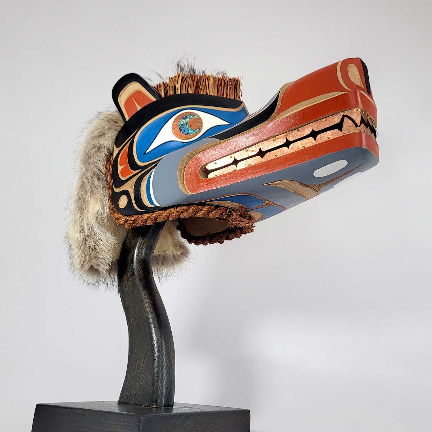 Wolf Headdress by First Nations carver Karver Everson