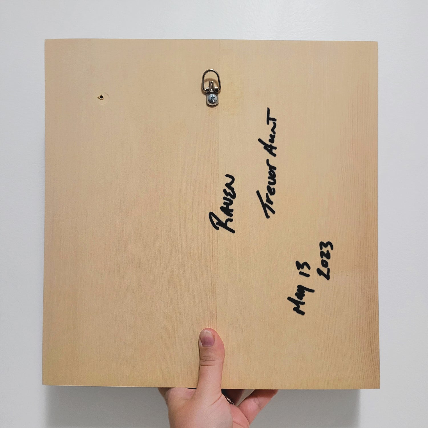 Sandblasted Cedar Raven Panel by Kwakiutl artist Trevor Hunt