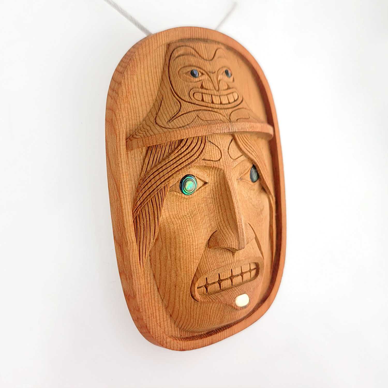 Yew Wood Noble Woman Pendant by Haida artist Ron Russ