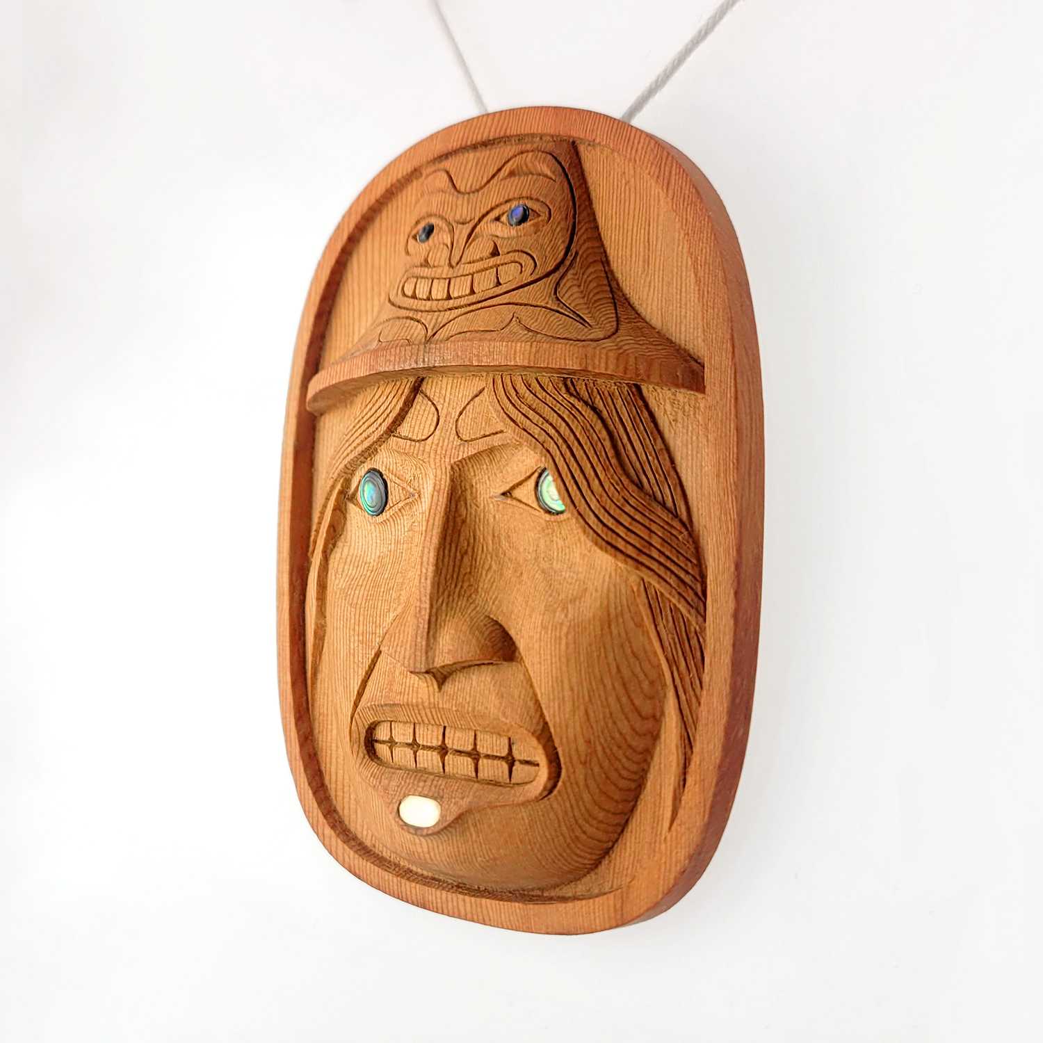 Yew Wood Noble Woman Pendant by Haida artist Ron Russ