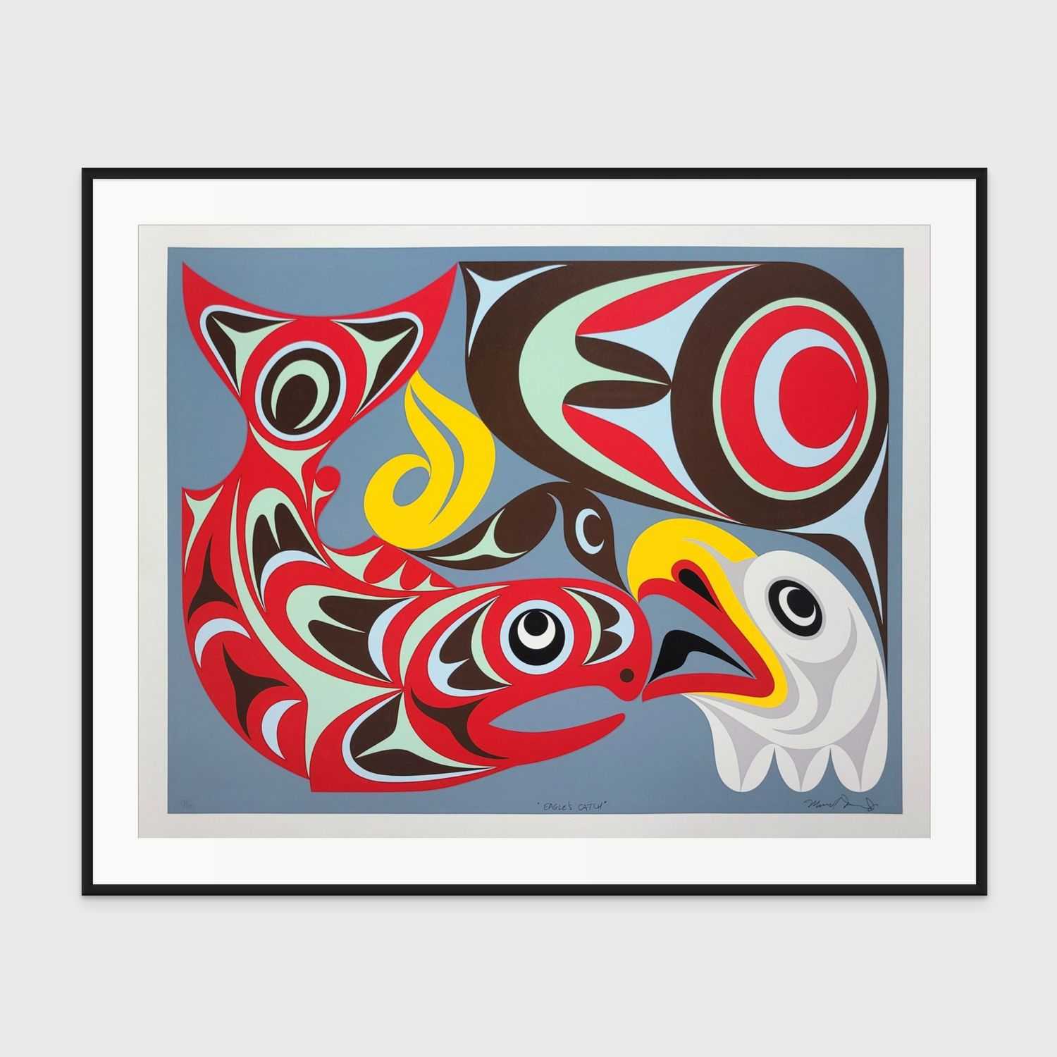 Eagle's Catch Limited Edition Print by Coast Salish/Kwakwaka'wakw artist Maynard Johnny Jr.