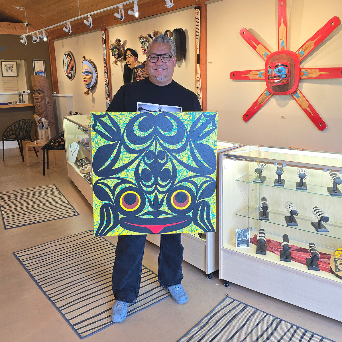 Frog Painting by Coast Salish and Kwakwaka'wakw artist Maynard Johnny Jr.