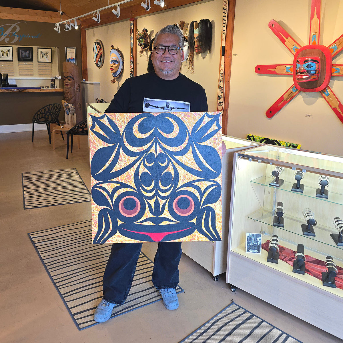 Frog Painting by Coast Salish and Kwakwaka'wakw artist Maynard Johnny Jr.