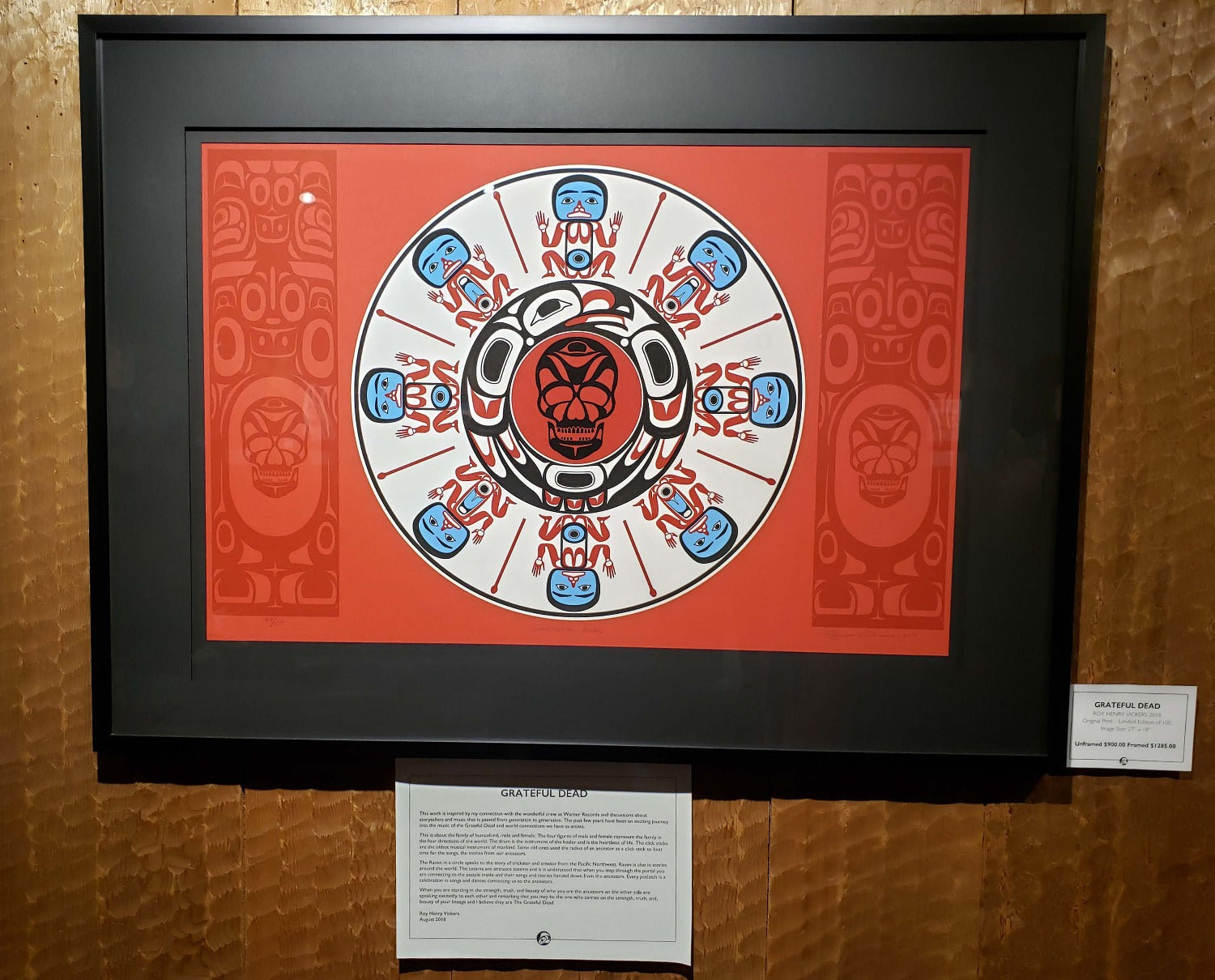 Grateful Dead Limited Edition Print by Tsimshian artist Roy Vickers