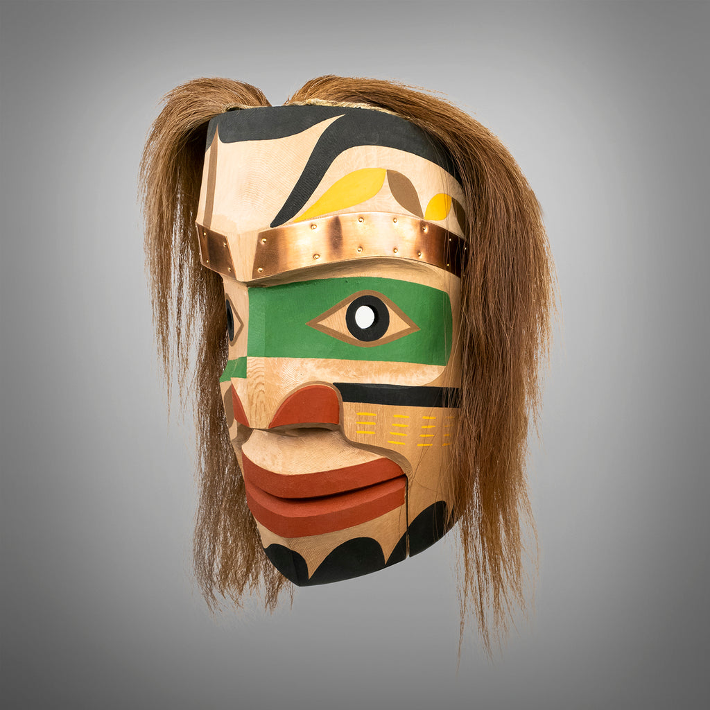 Nuu-chah-nulth Chief Portrait Mask by Kwagul Master Carver Calvin Hunt