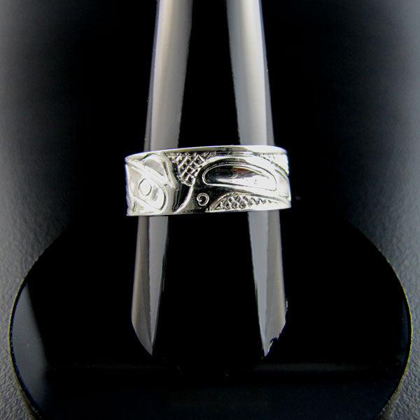 Raven Gold and Silver Ring by Haida artist Carmen Goertzen