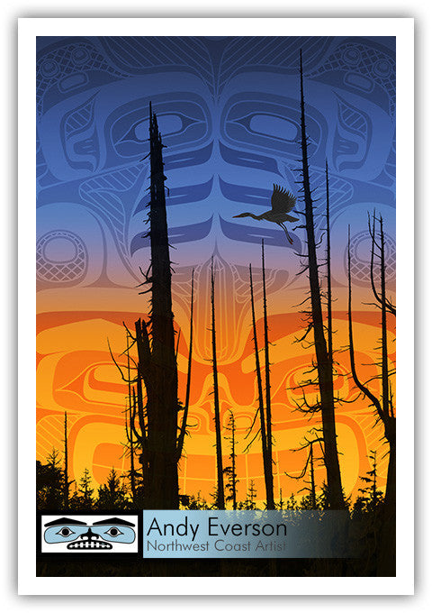 Nimpkish Sunset Limited Edition Print by First Nations artist Andy Everson