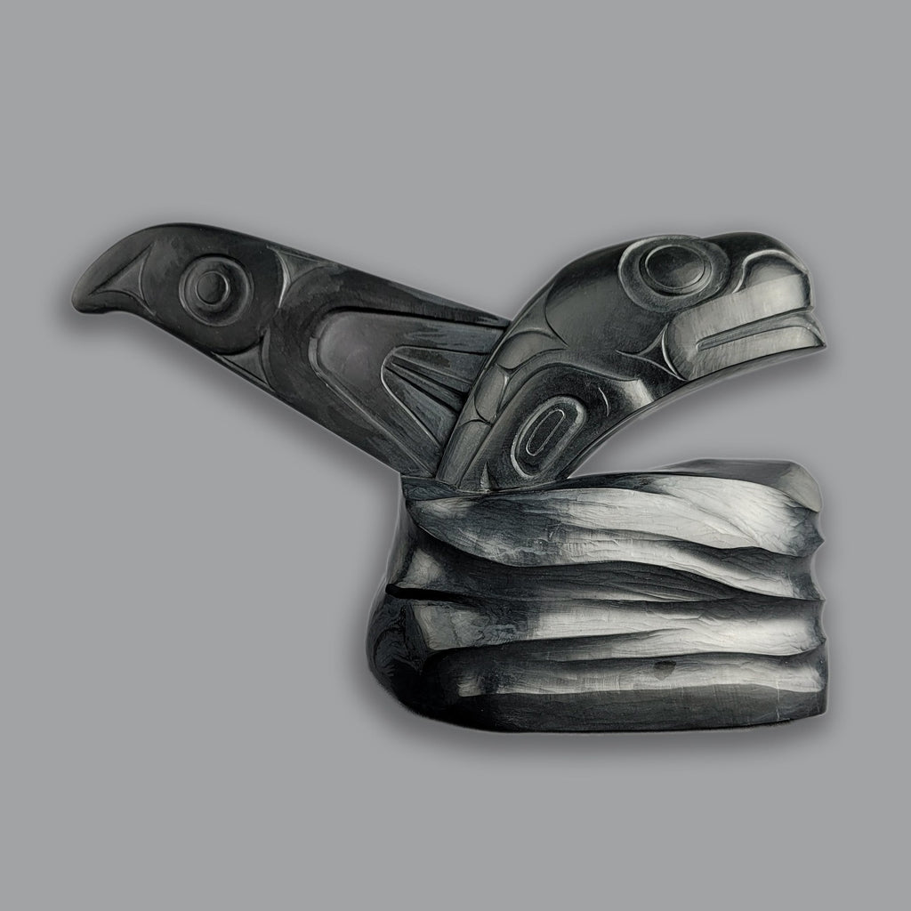 Argillite Orca Carving by Haida artist Shaun Edgars