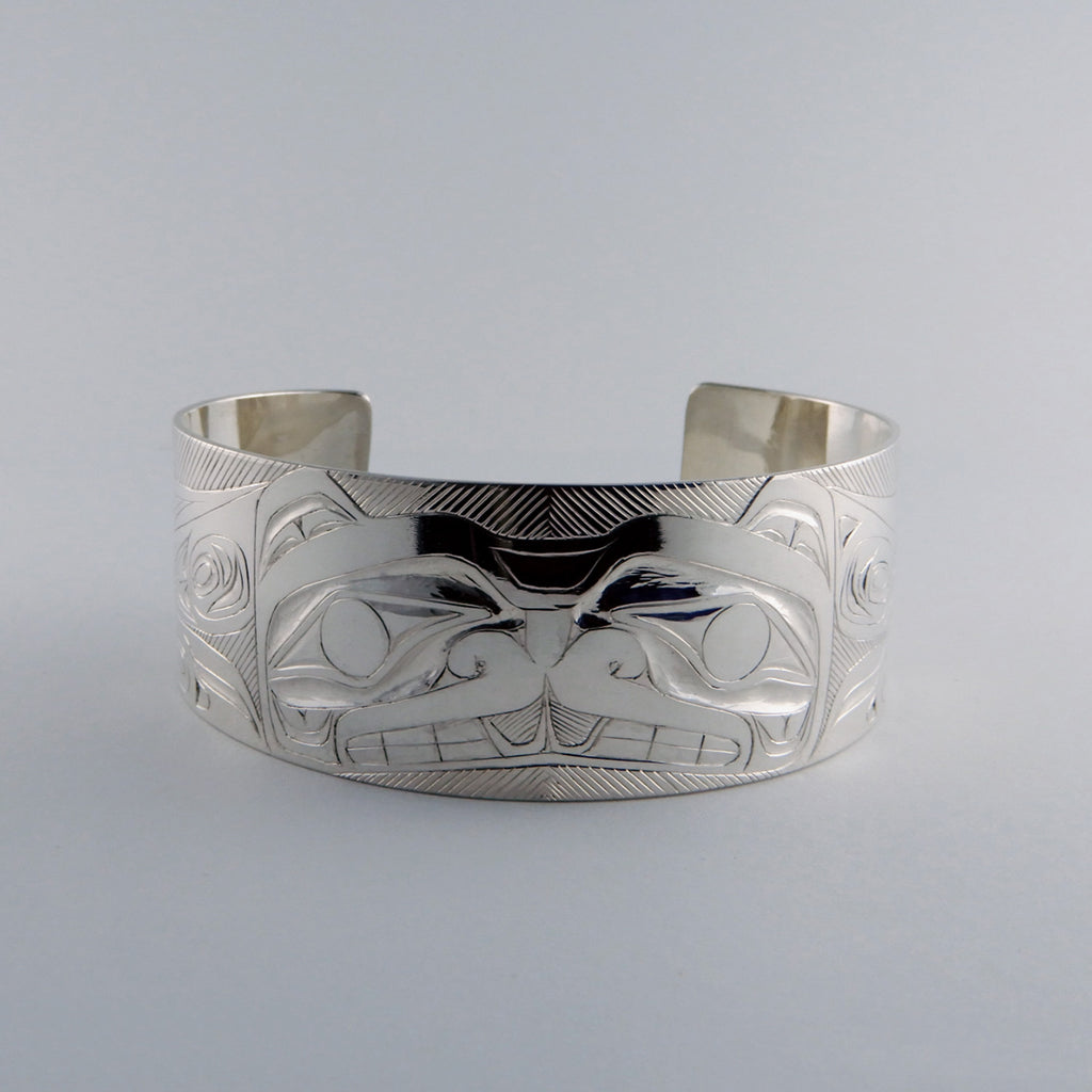 Silver First Nations Beaver Bracelet by Haida artist Andrew Williams