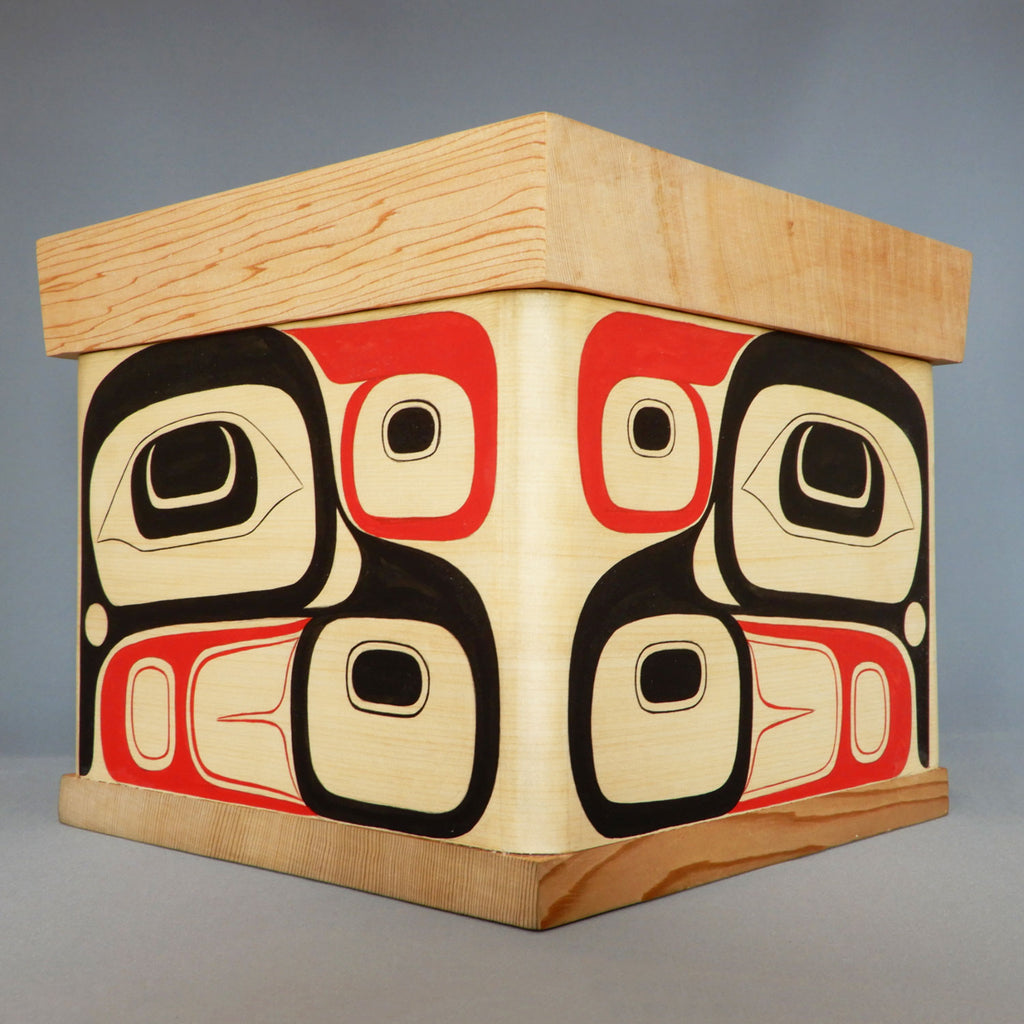 First Nations Cedar Bentwood Box by Kwakwaka'wakw carver Cole Speck