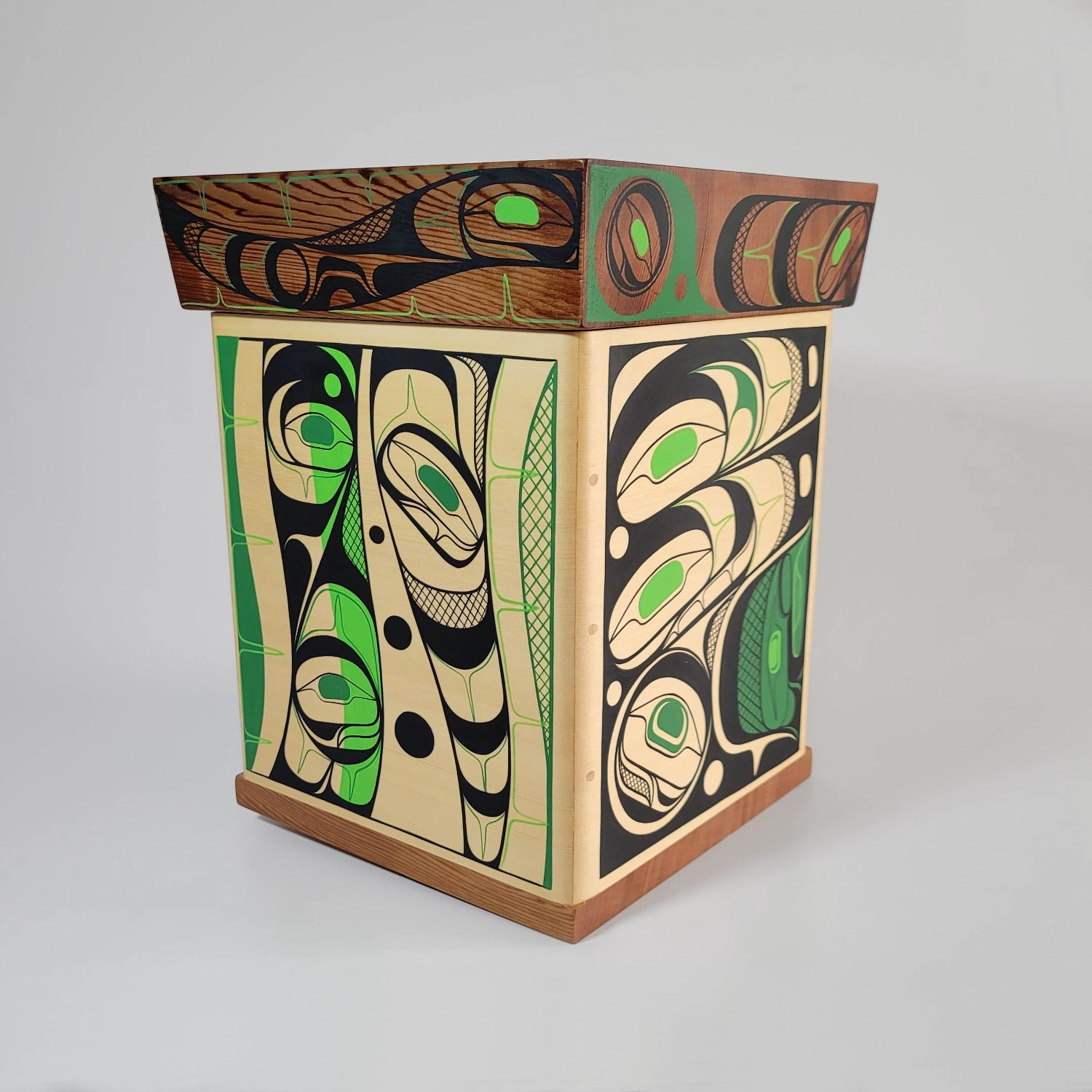 Painted Bentwood Box by Kwakwaka'wakw artist Rod Smith
