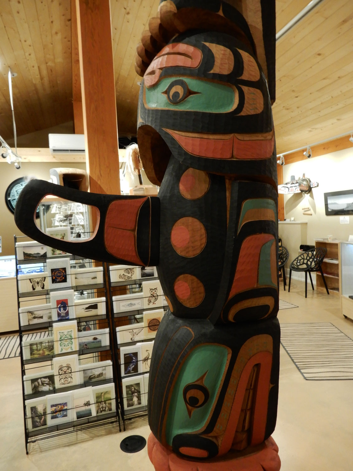 Thunderbird, Orca and Chief Totem Pole by Kwakwaka'wakw Master Carver Calvin Hunt