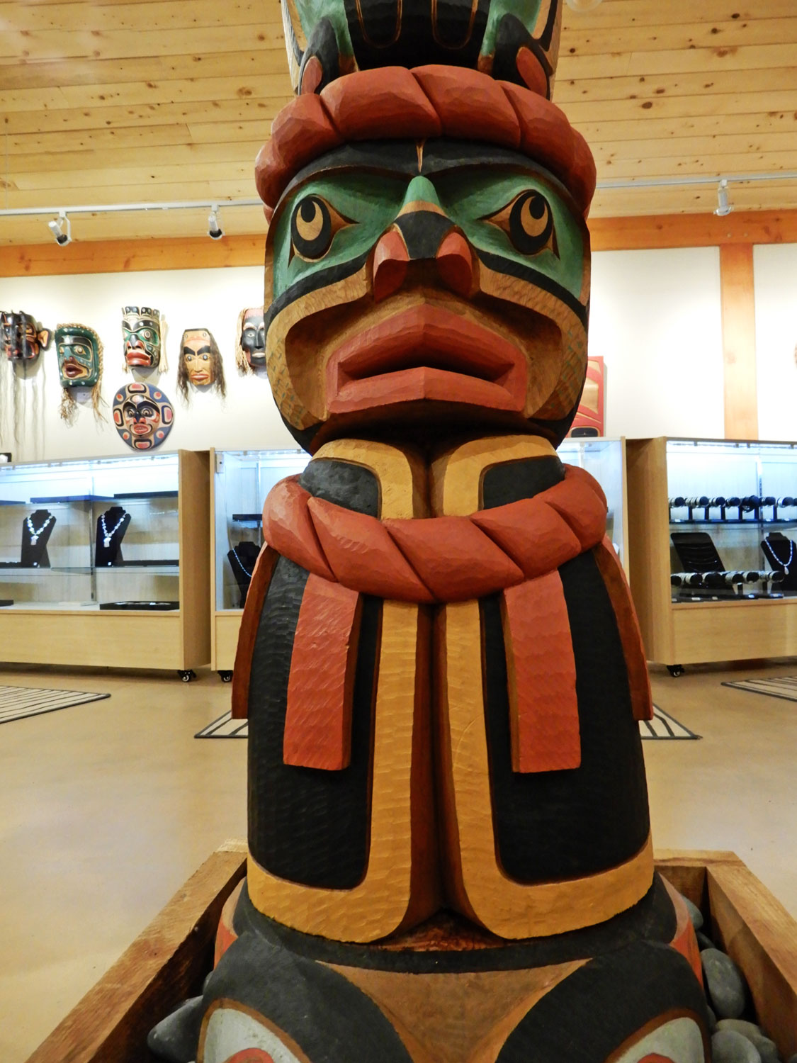 Thunderbird, Orca and Chief Totem Pole by Kwakwaka'wakw Master Carver Calvin Hunt
