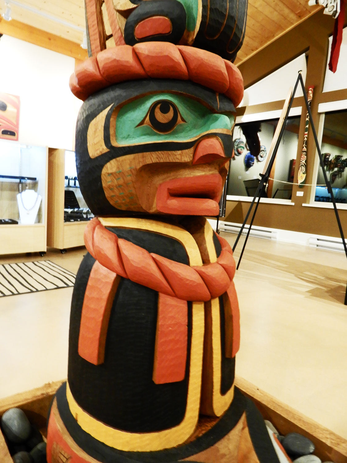 Thunderbird, Orca and Chief Totem Pole by Kwakwaka'wakw Master Carver Calvin Hunt