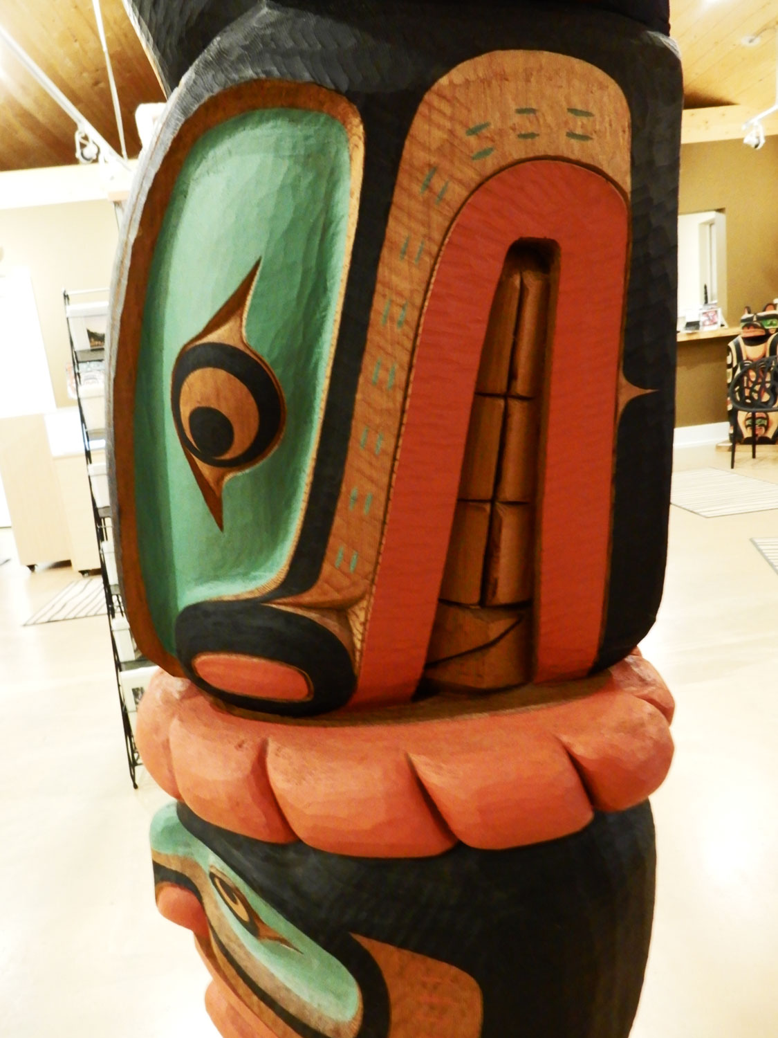 Thunderbird, Orca and Chief Totem Pole by Kwakwaka'wakw Master Carver Calvin Hunt
