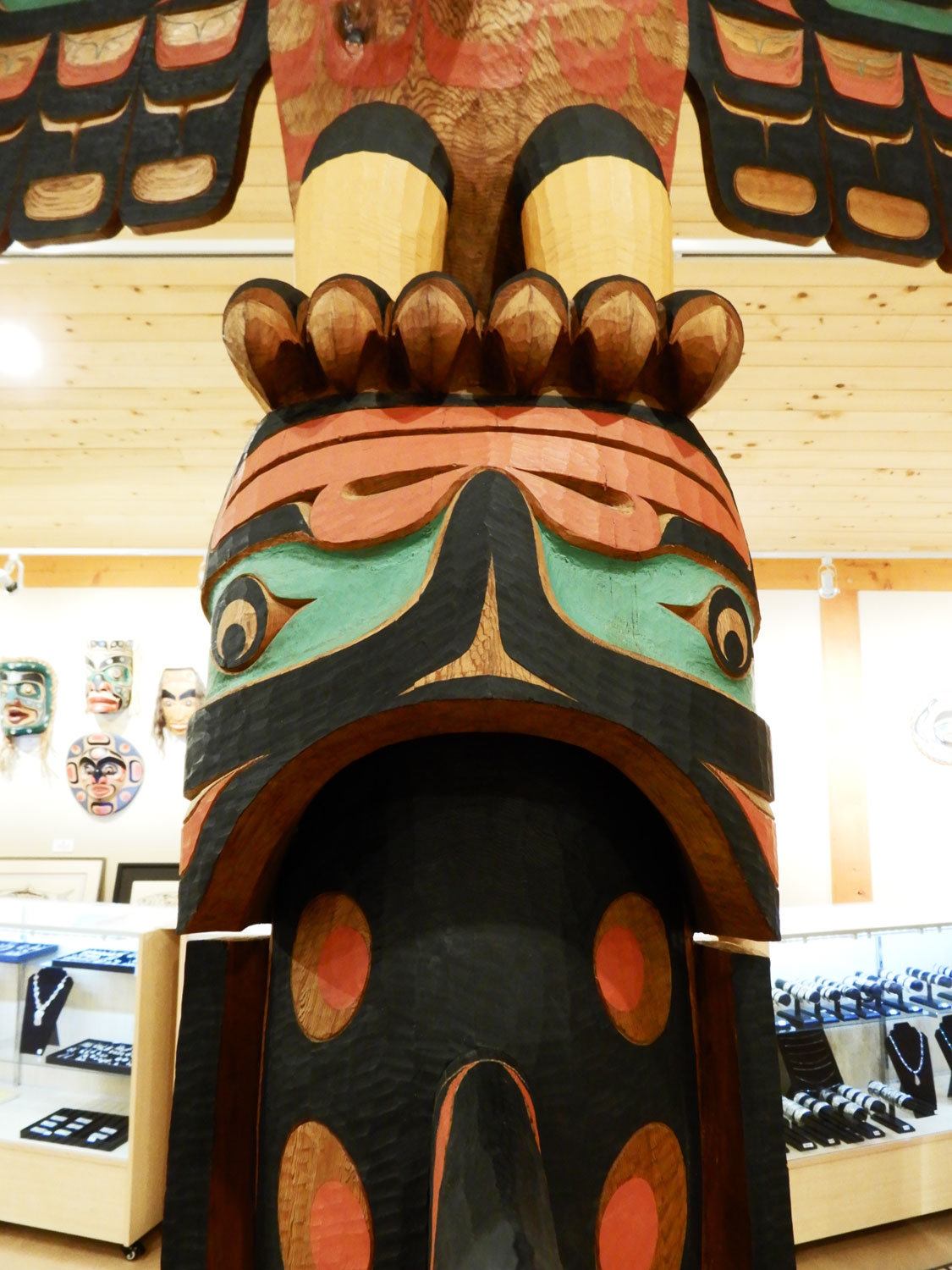 Thunderbird, Orca and Chief Totem Pole by Kwakwaka'wakw Master Carver Calvin Hunt