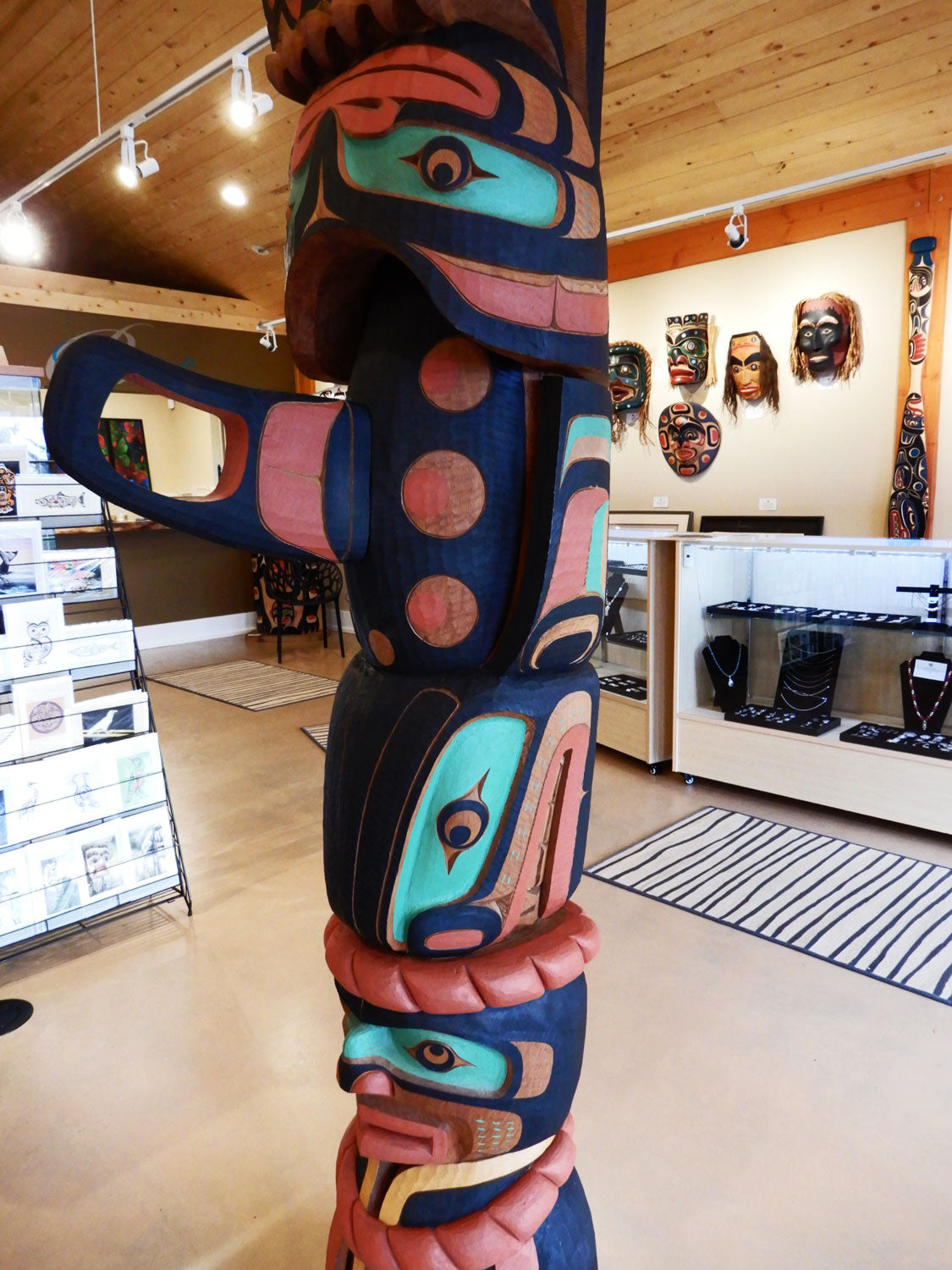 Thunderbird, Orca and Chief Totem Pole by Kwakwaka'wakw Master Carver Calvin Hunt
