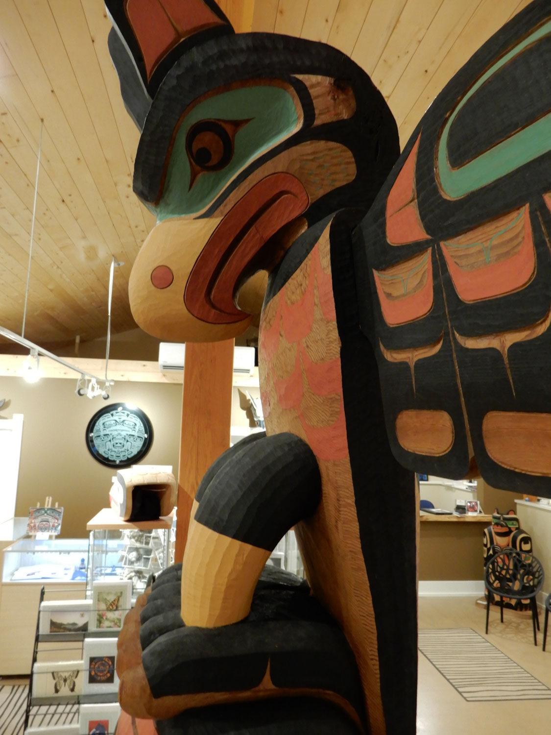Thunderbird, Orca and Chief Totem Pole by Kwakwaka'wakw Master Carver Calvin Hunt