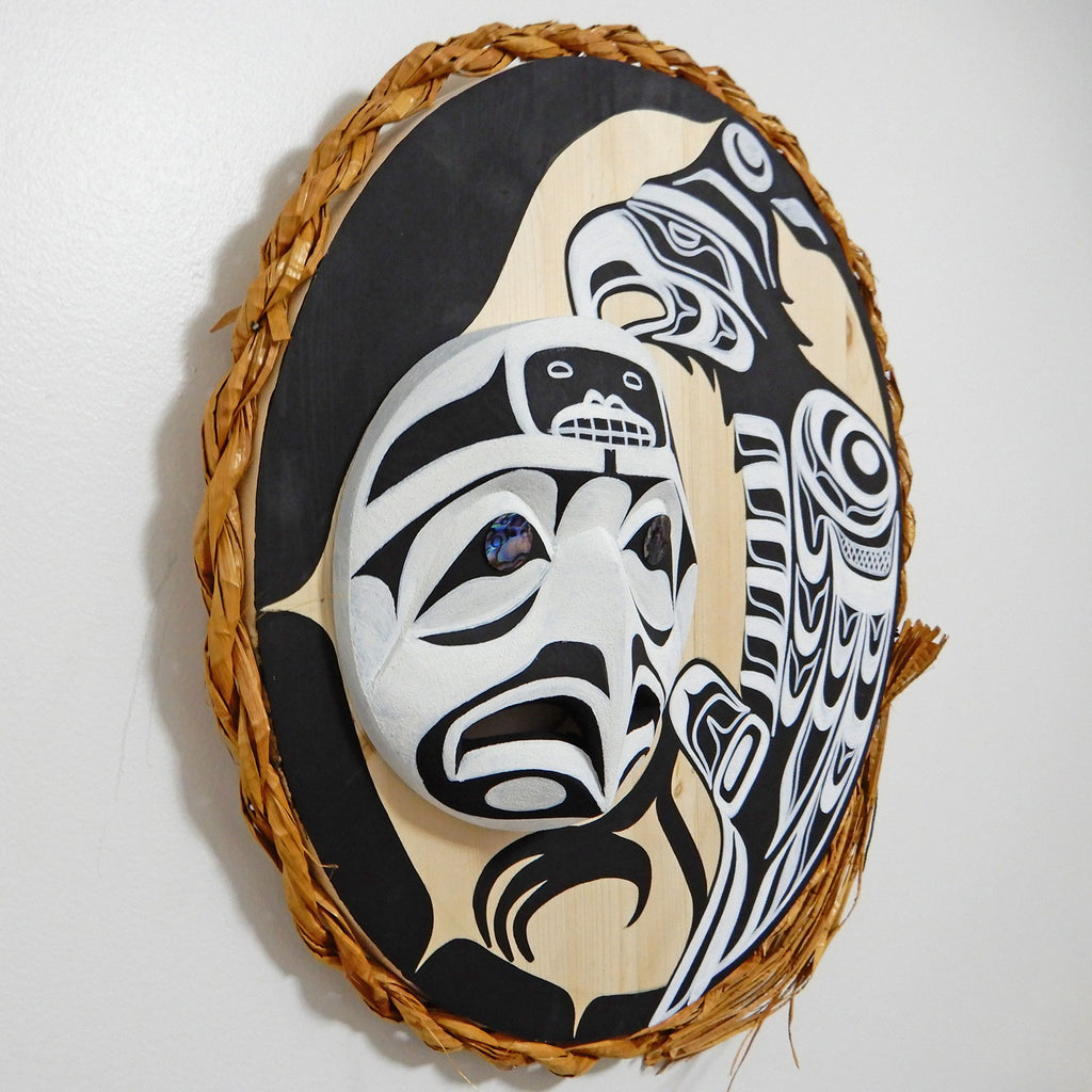 Thunderbird and Eagle Moon Mask by Nuu-chah-nulth carver Patrick Amos