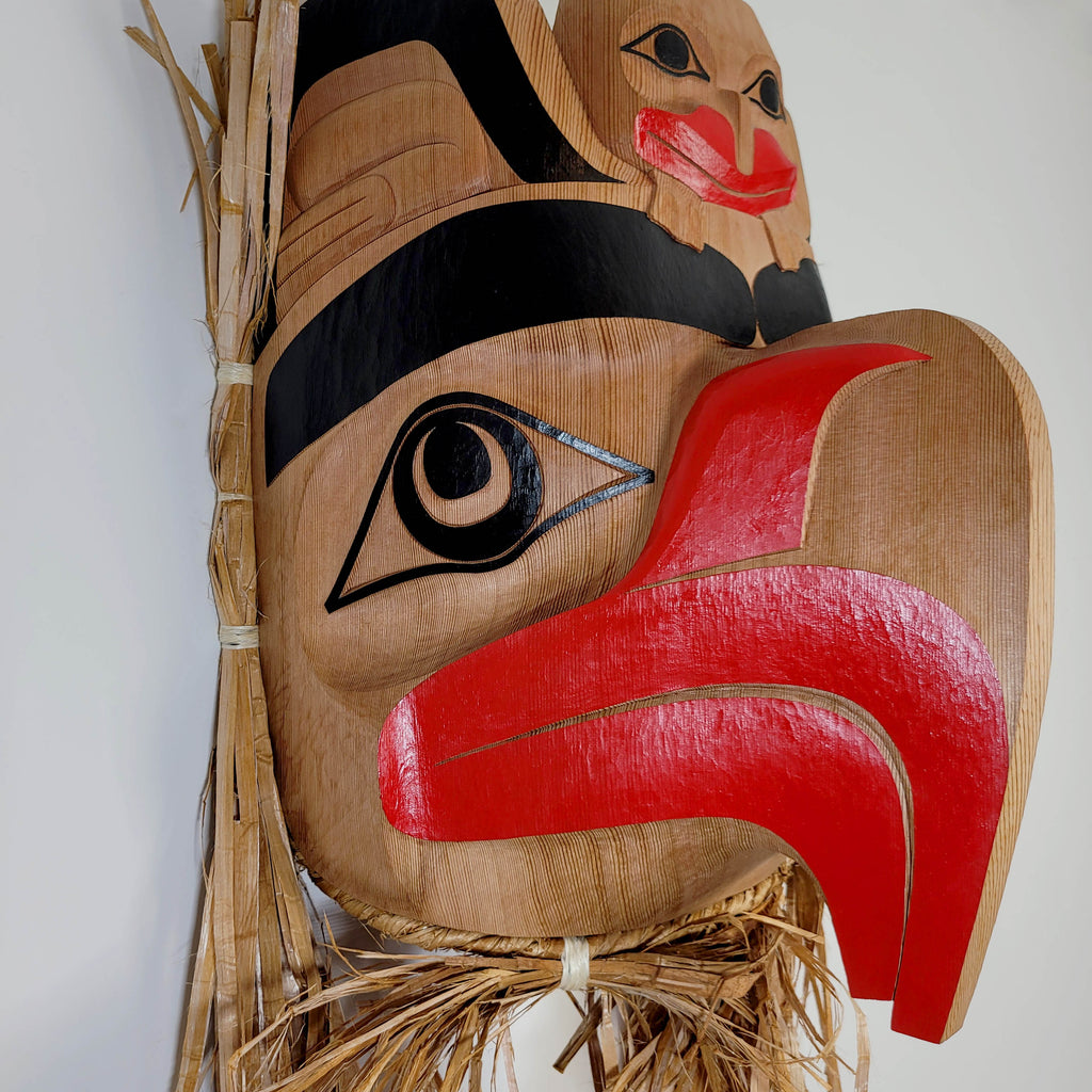 Large Eagle and Frog Mask by Haida carver Lyle Campbell