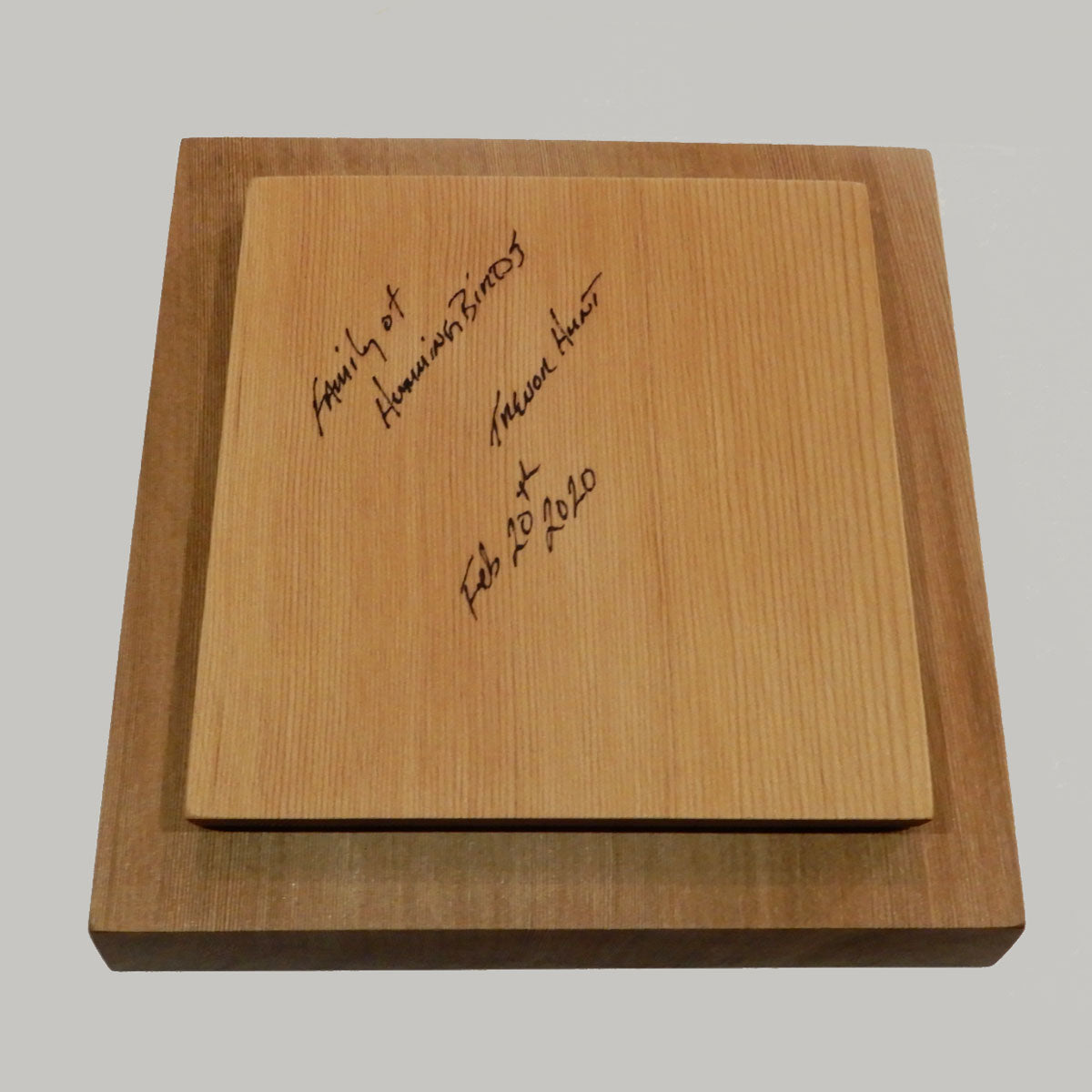 Hummingbirds Cedar Bentwood Box by Kwakiutl carver Trevor Hunt