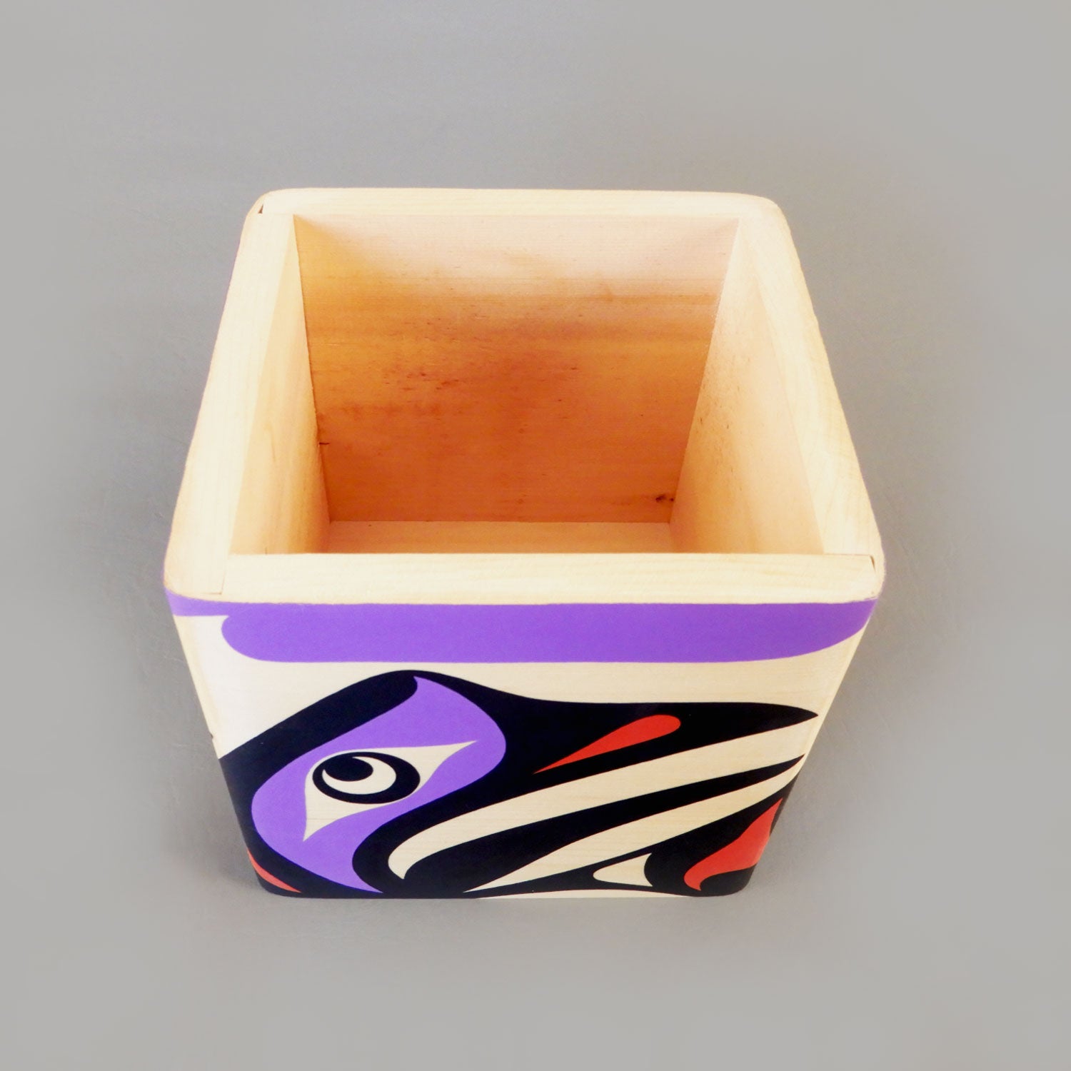 Hummingbirds Cedar Bentwood Box by Kwakiutl carver Trevor Hunt