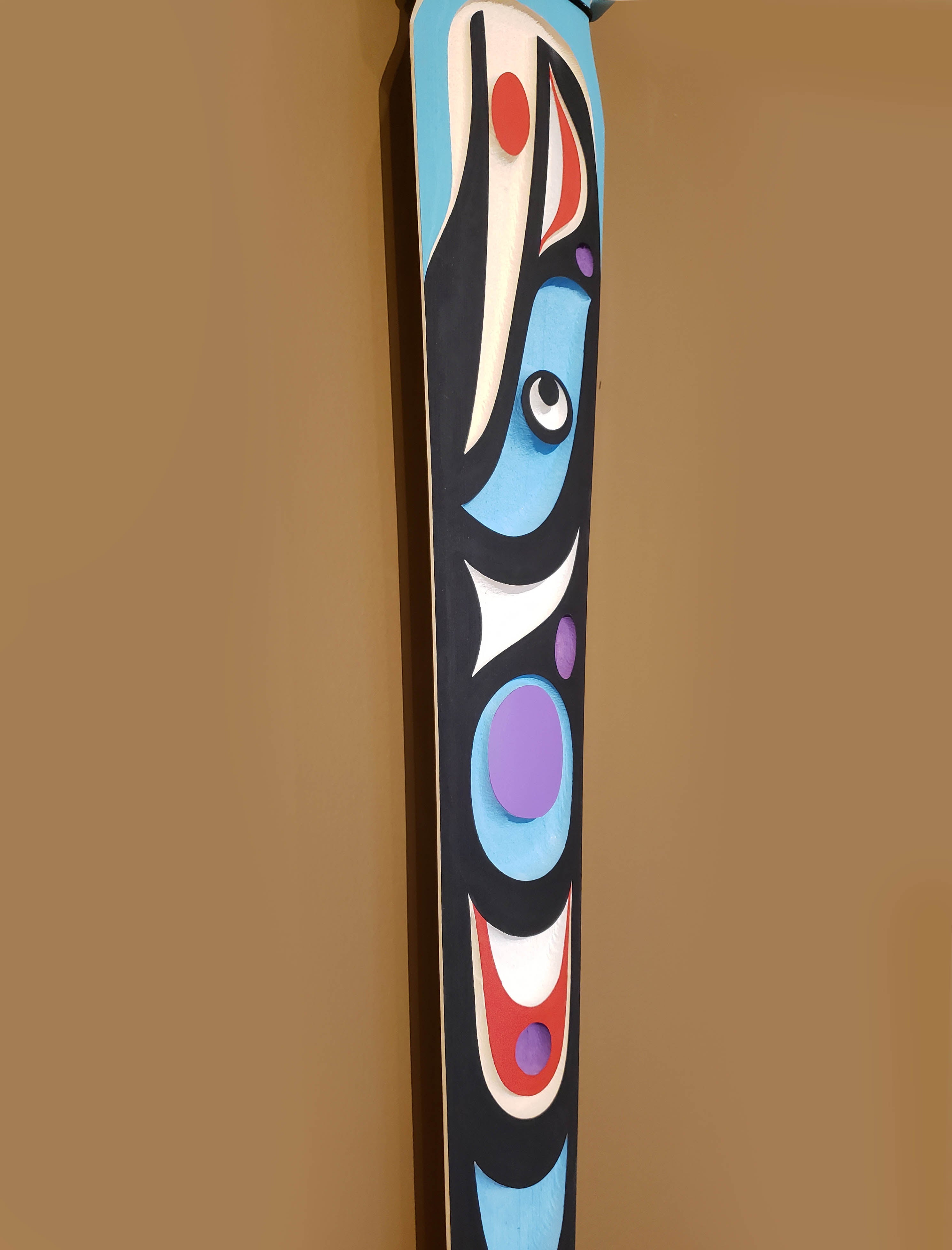 Sandblasted First Nations Paddle by Kwakiutl artist Trevor Hunt