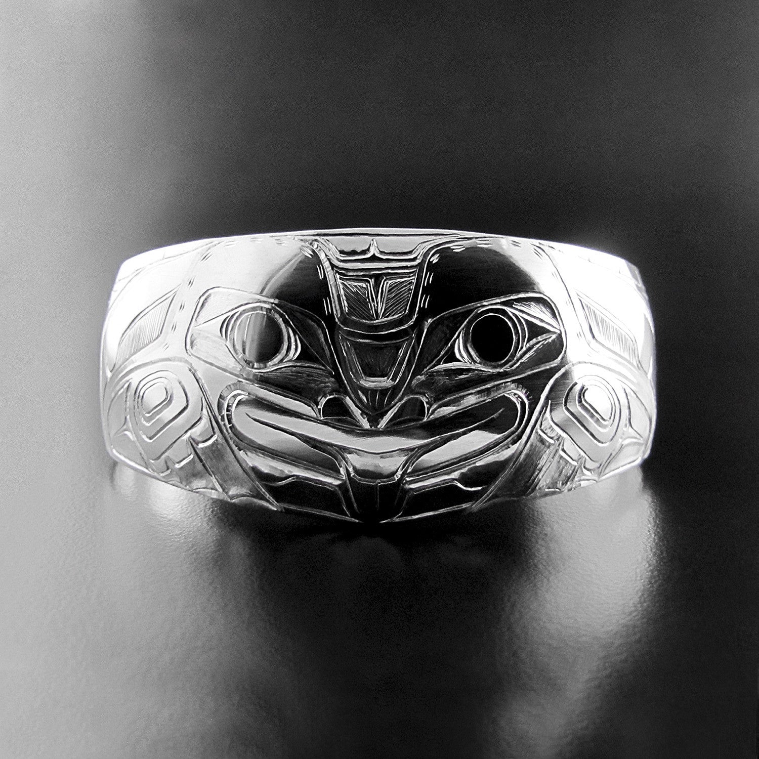 Silver Frog Bracelet by Kwakwaka'wakw artist Mike Sedgemore