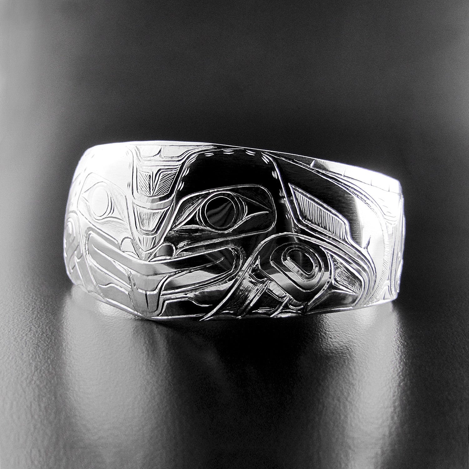 Silver Frog Bracelet by Kwakwaka'wakw artist Mike Sedgemore