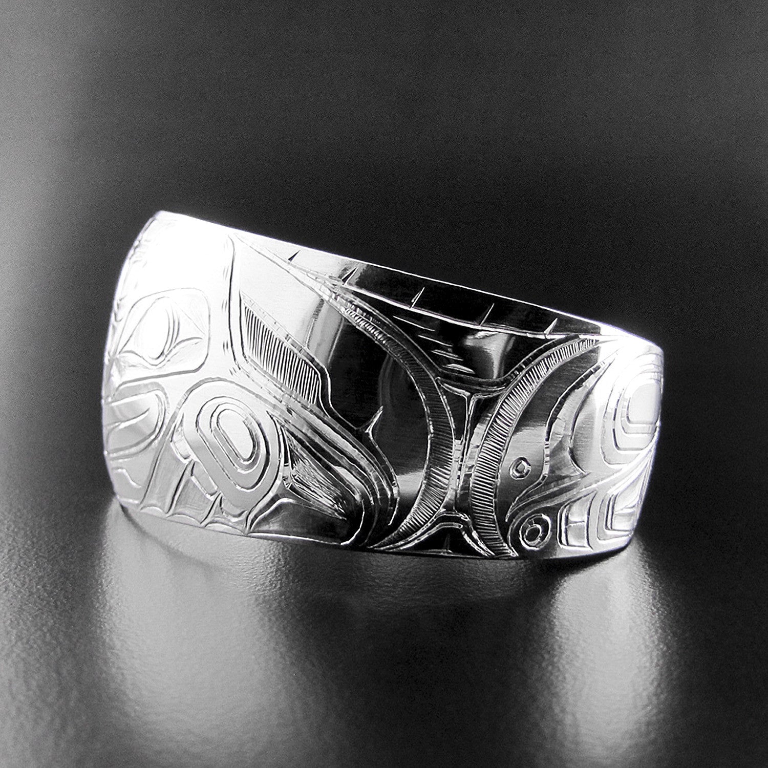 Silver Frog Bracelet by Kwakwaka'wakw artist Mike Sedgemore