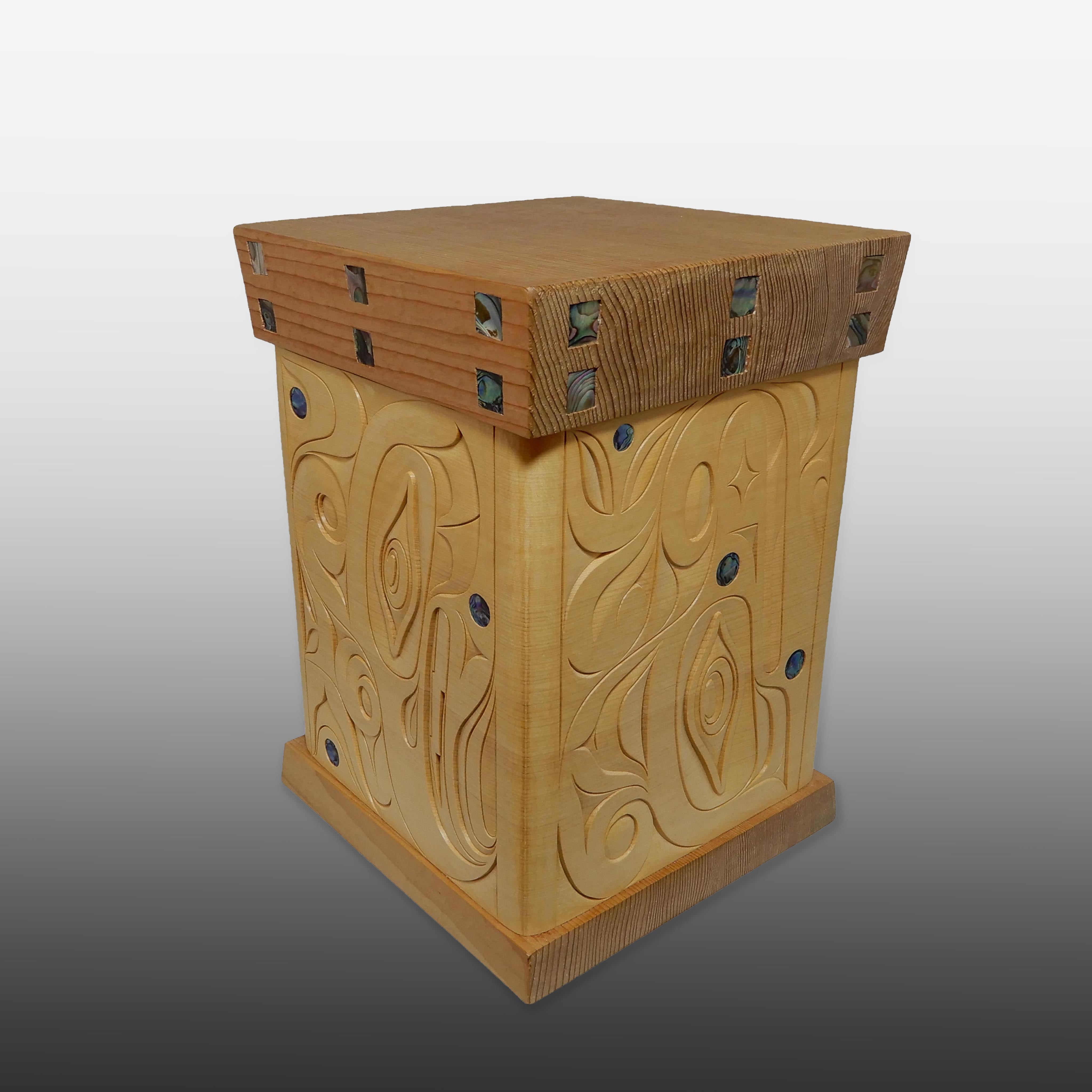 Thunderbird and Lightning Snake Bentwood Box by Nuu-chah-nulth carver Joshua Prescott