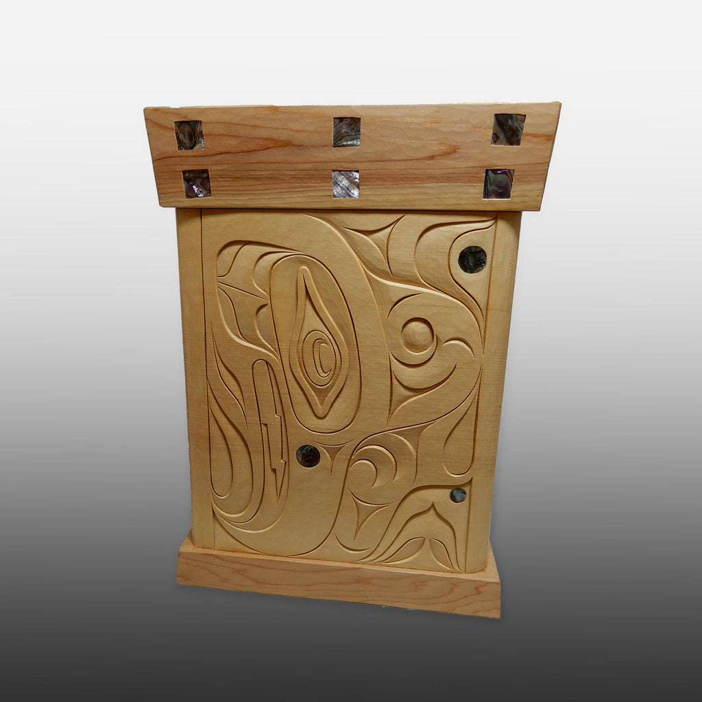 Thunderbird and Lightning Snake Bentwood Box by Nuu-chah-nulth carver Joshua Prescott