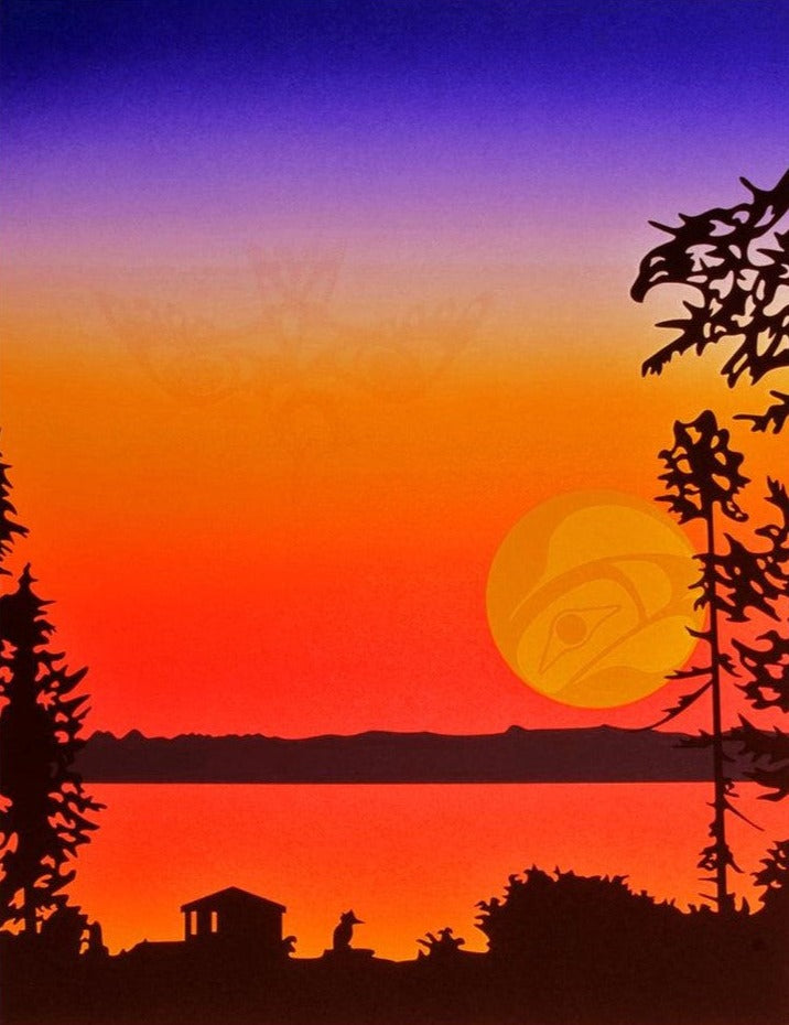 Kingfigher Limited Edition Print by Tsimshian artist Roy Vickers