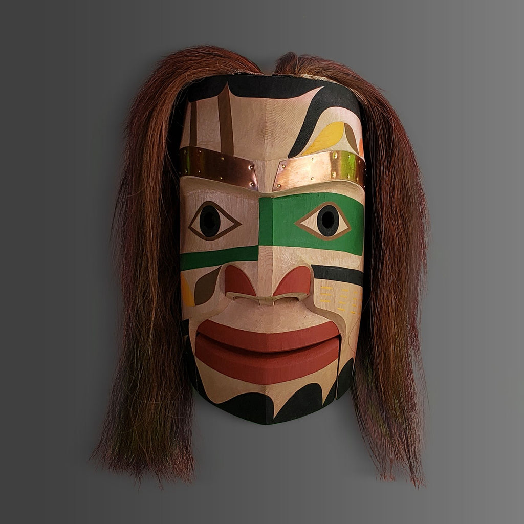 Nuu-chah-nulth Chief Portrait Mask by Kwagul Master Carver Calvin Hunt