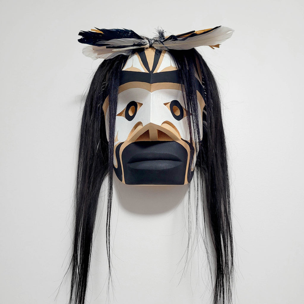 Man in Canoe Portrait Mask by Nuu-chah-nulth carver Russell Tate