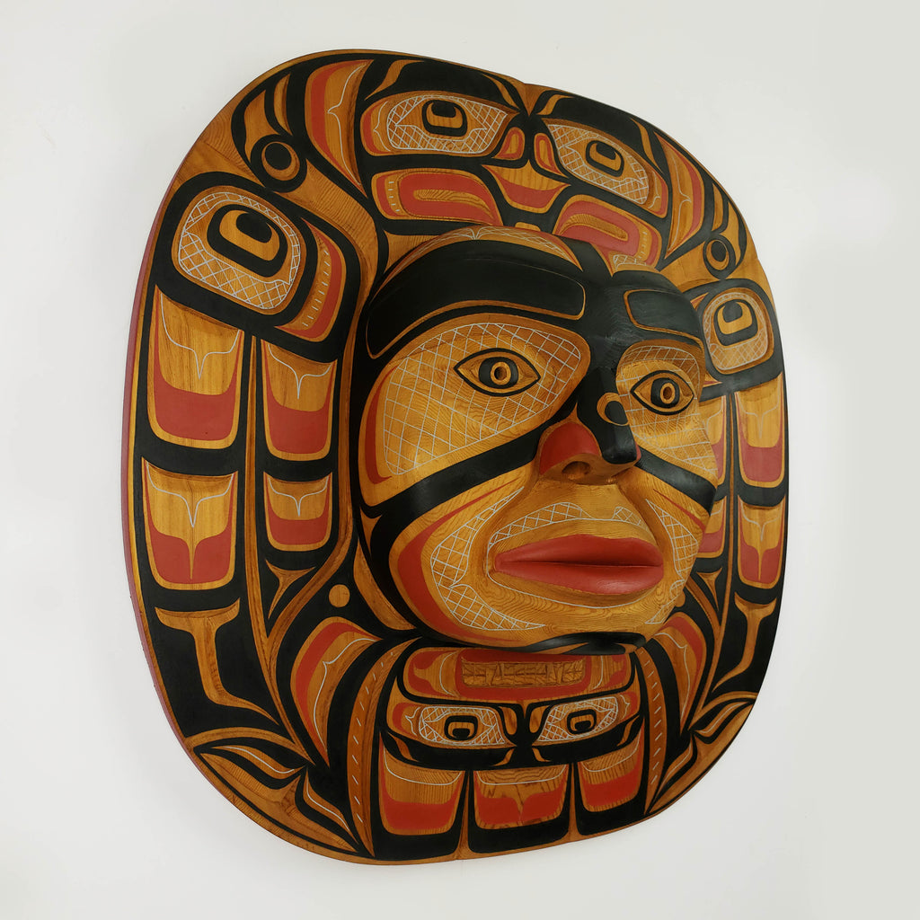 First Nations Thunderbird Moon Mask by Kwagul carver Mervyn Child