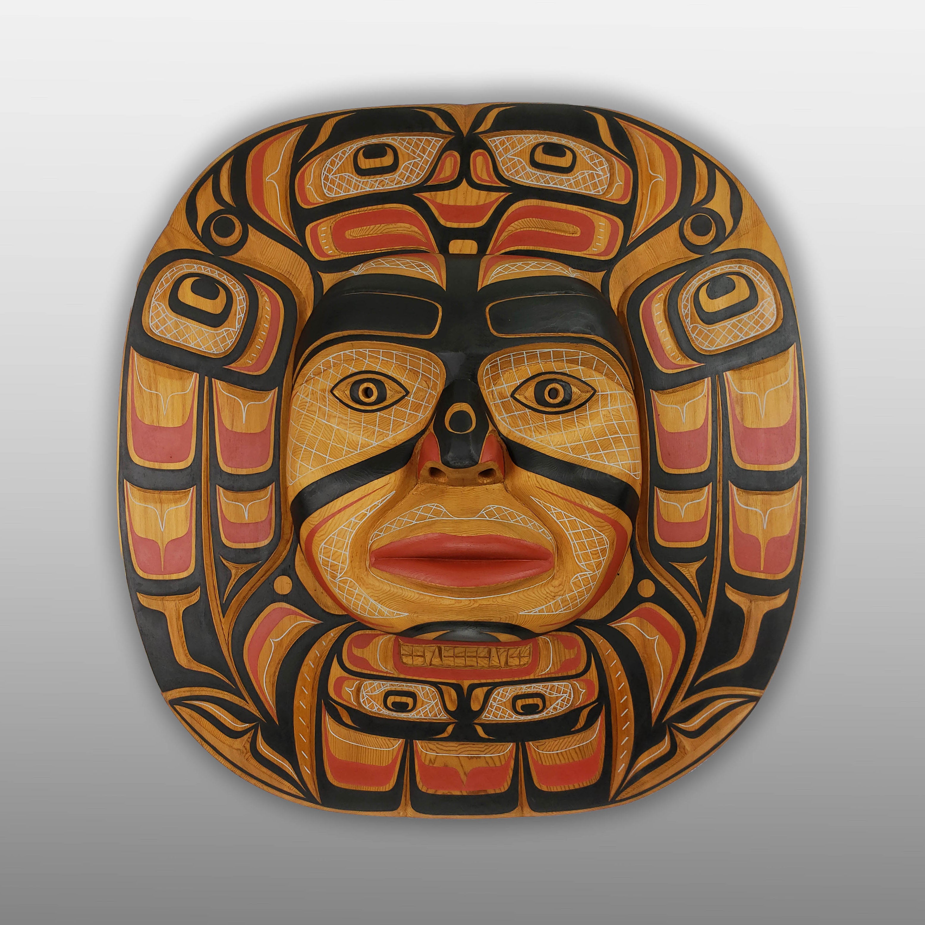 First Nations Thunderbird Moon Mask by Kwagul carver Mervyn Child